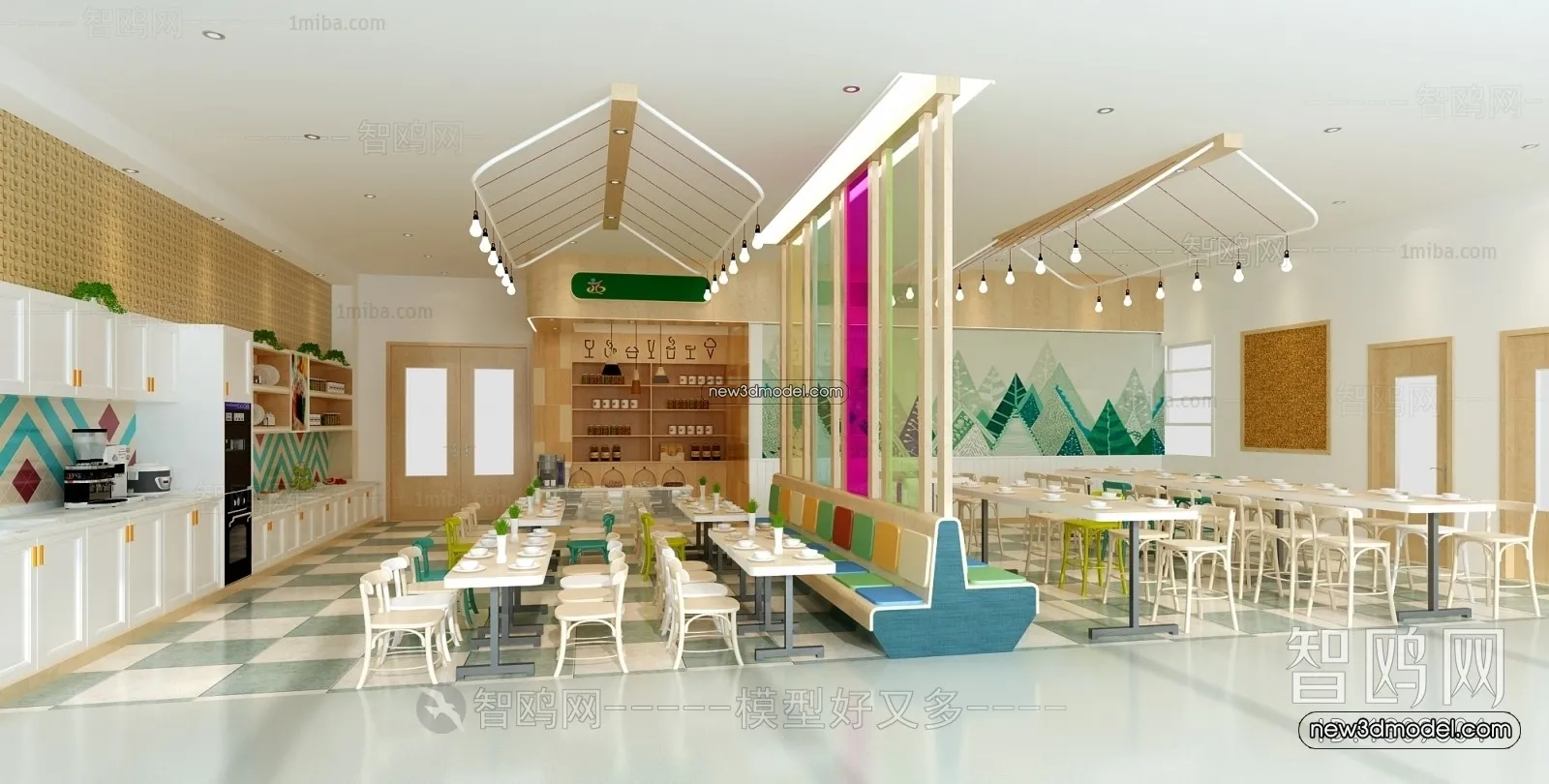 Interior 3D Model of Kindergarten - 3D Scene - 095