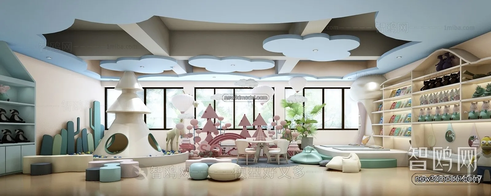 Interior 3D Model of Kindergarten - 3D Scene - 096