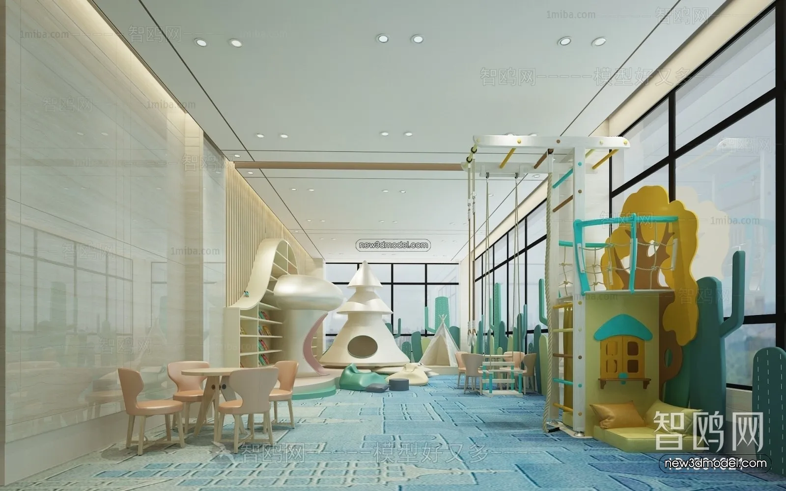 Interior 3D Model of Kindergarten - 3D Scene - 097