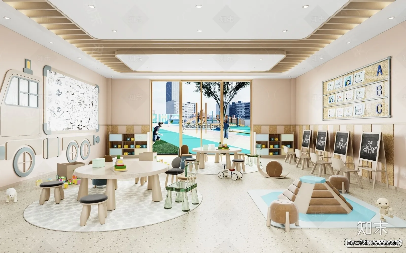 Interior 3D Model of Kindergarten - 3D Scene - 099
