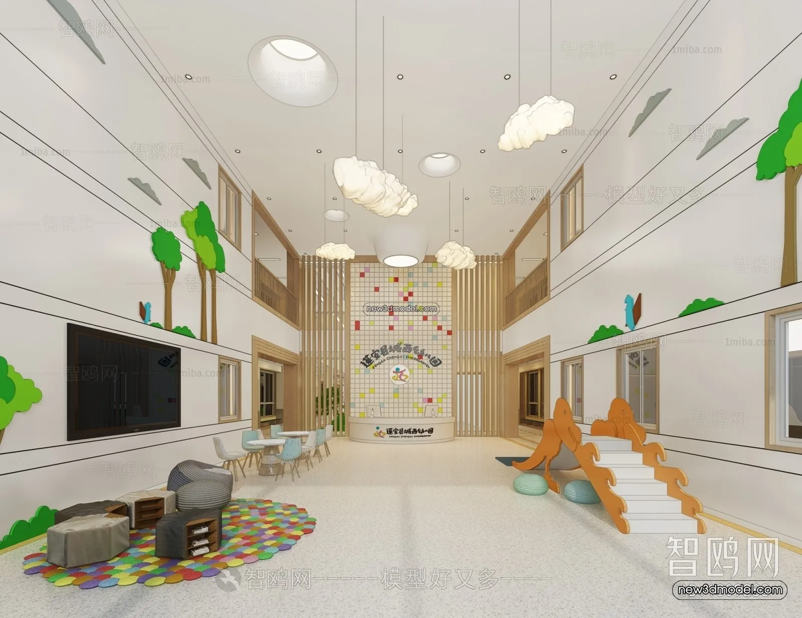 Interior 3D Model of Kindergarten - 3D Scene - 102