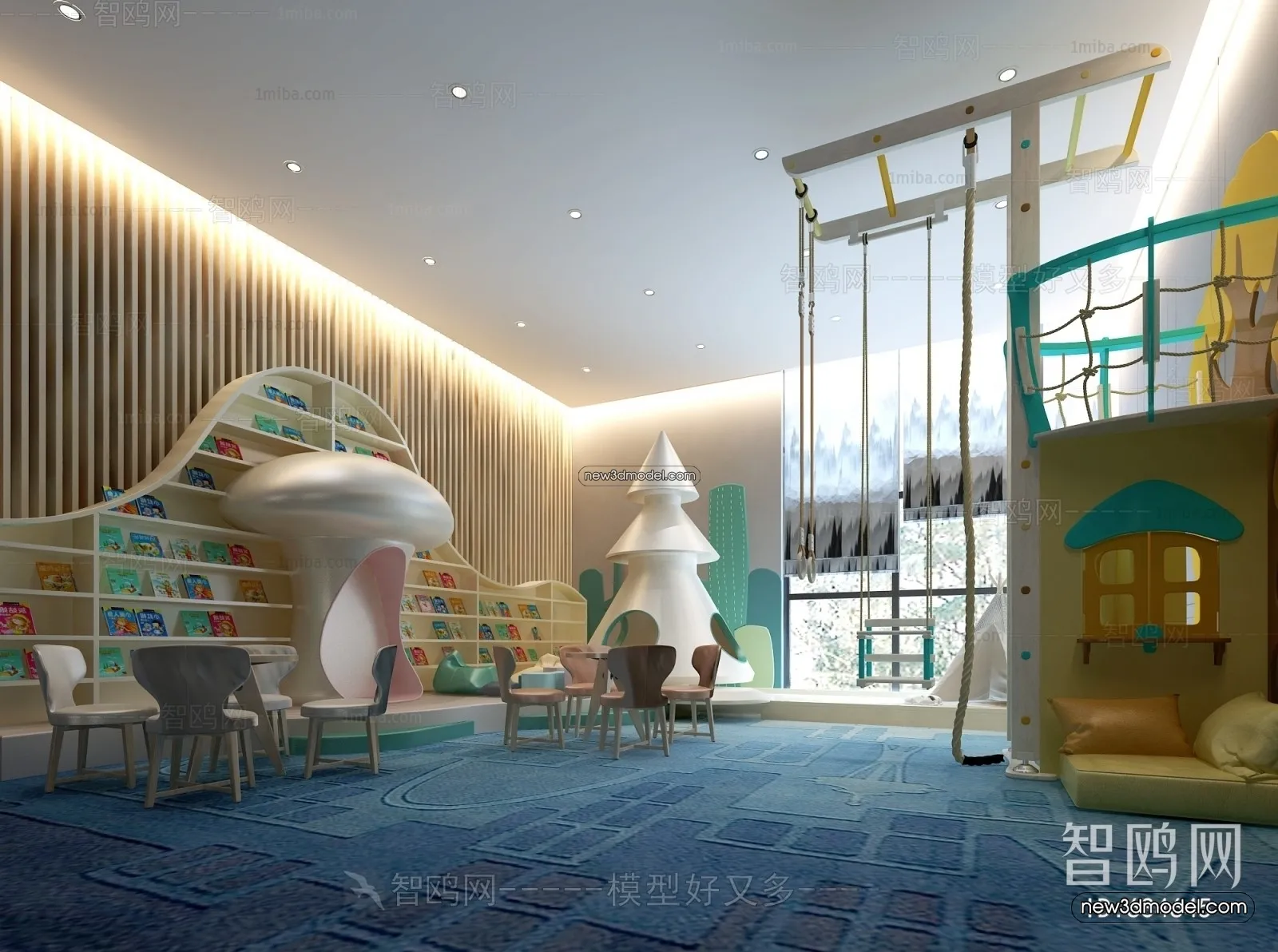 Interior 3D Model of Kindergarten - 3D Scene - 103