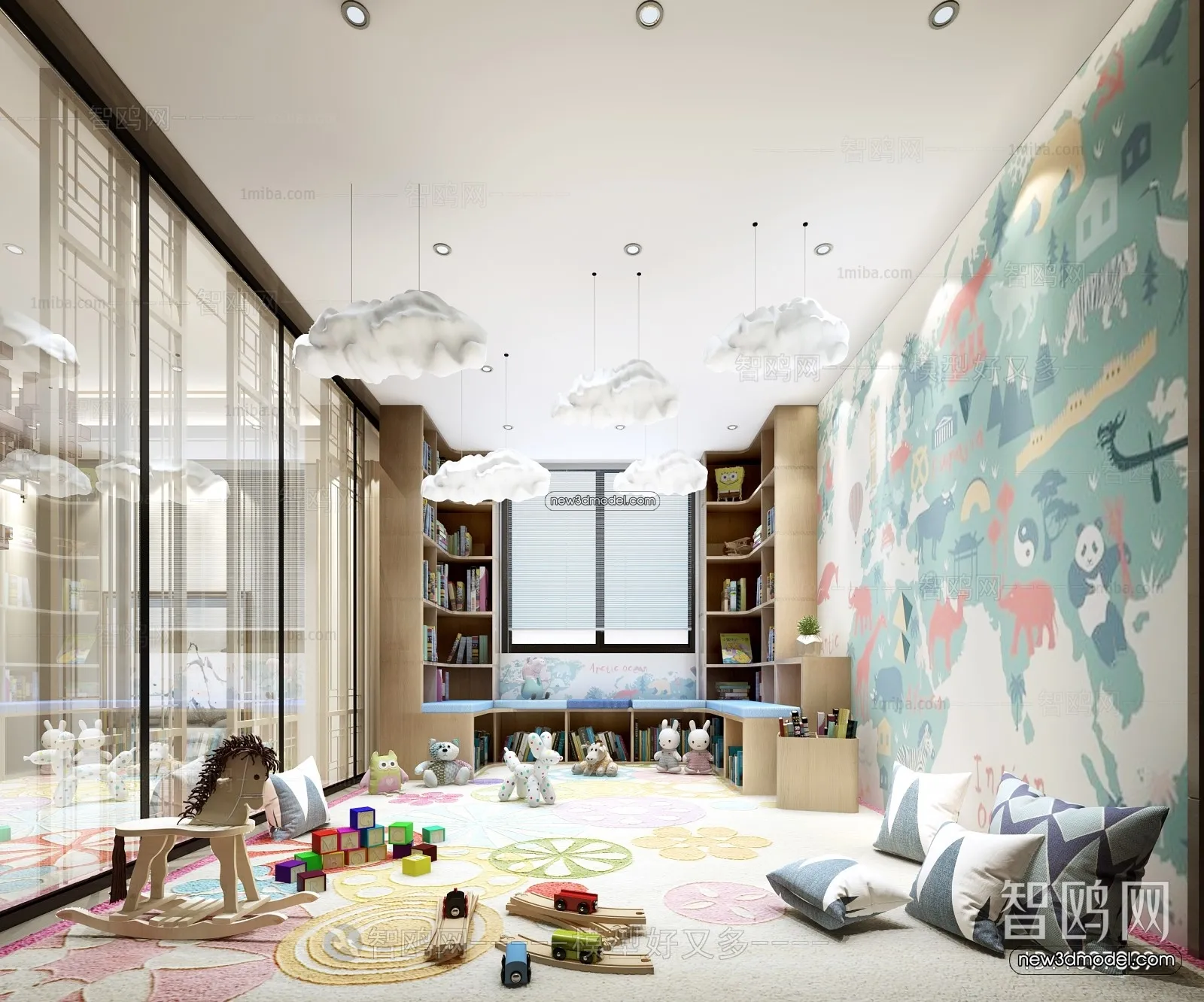 Interior 3D Model of Kindergarten - 3D Scene - 104