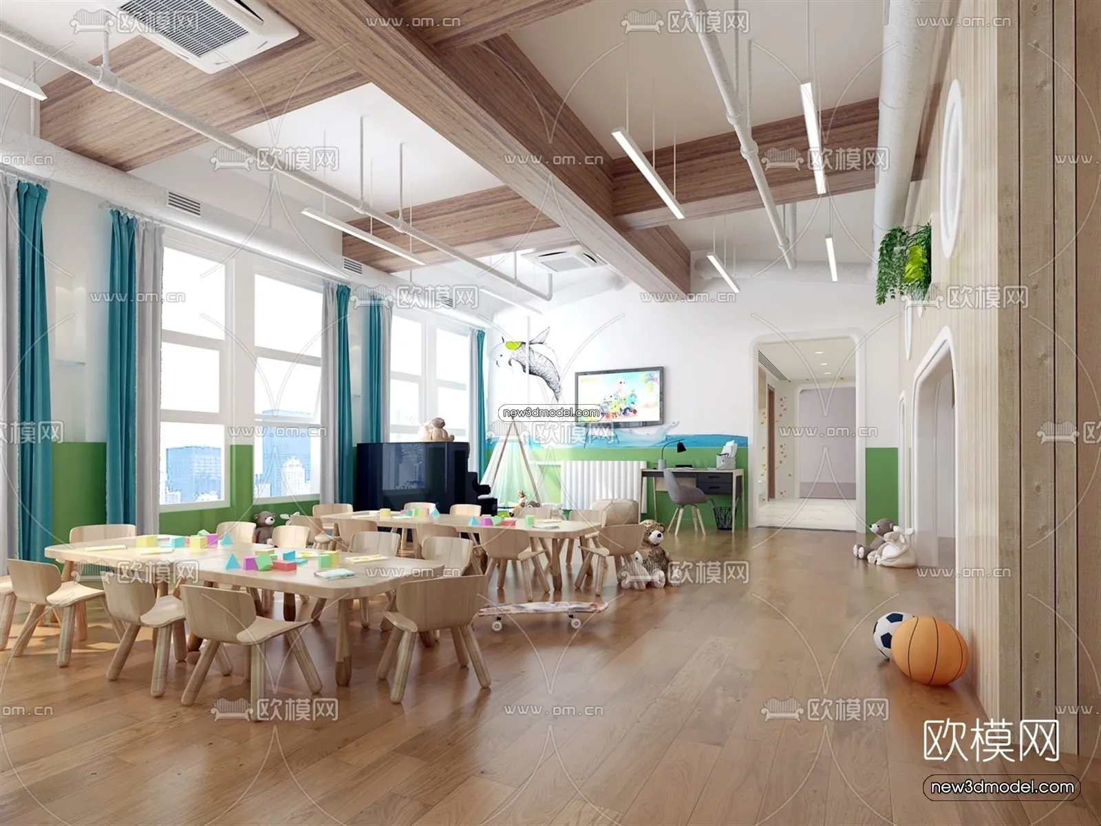 Interior 3D Model of Kindergarten - 3D Scene - 107