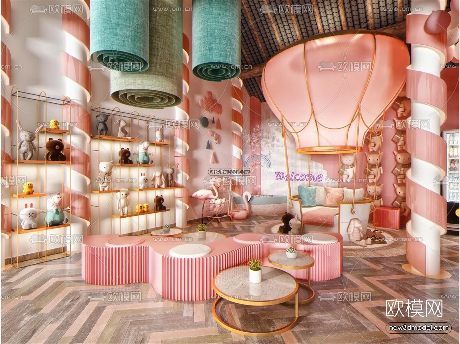 Interior 3D Model of Kindergarten - 3D Scene - 108