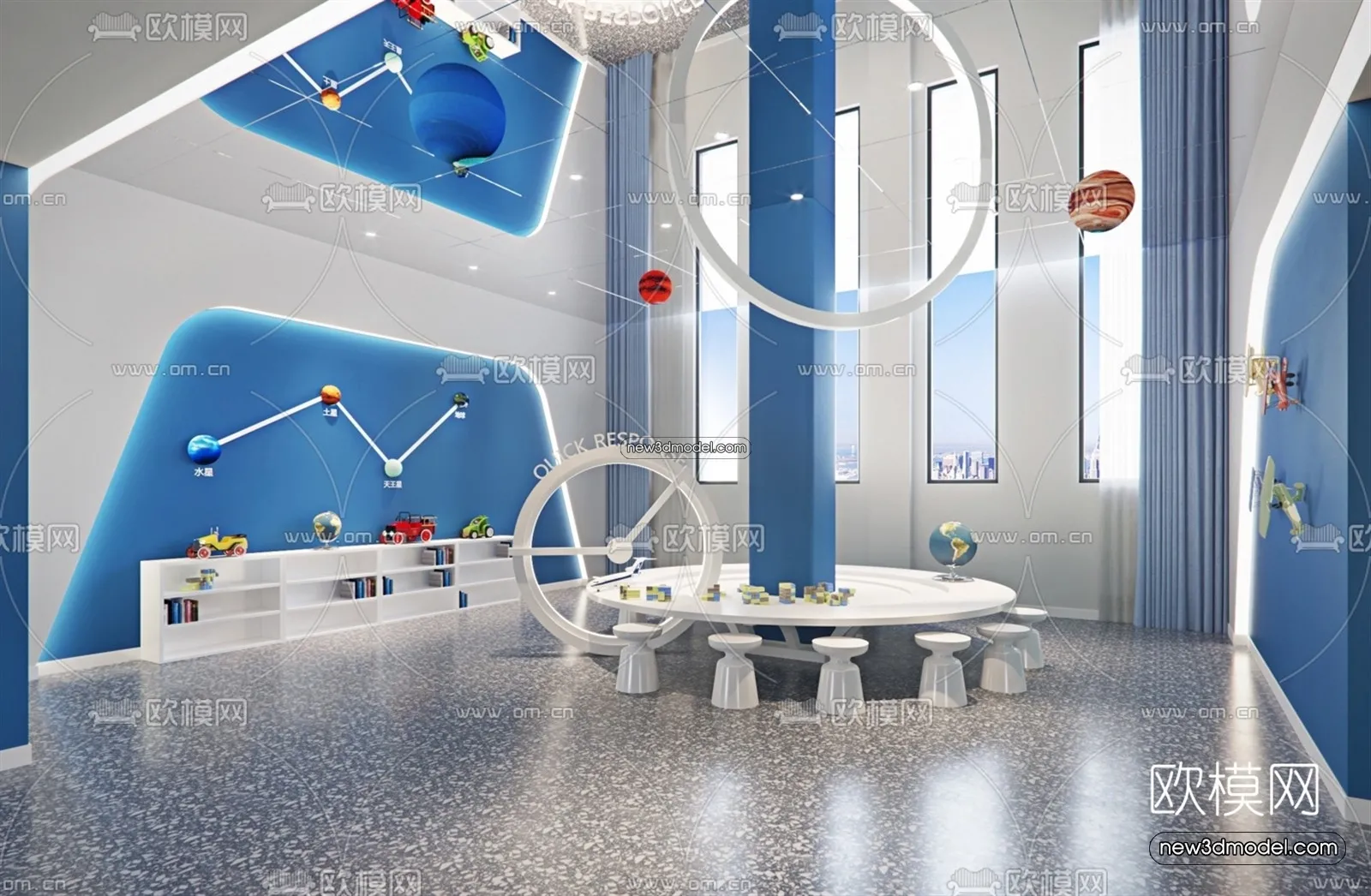 Interior 3D Model of Kindergarten - 3D Scene - 109