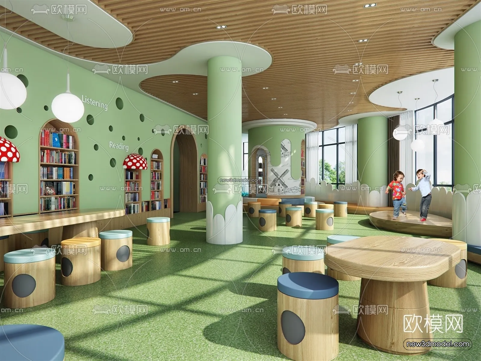 Interior 3D Model of Kindergarten - 3D Scene - 111