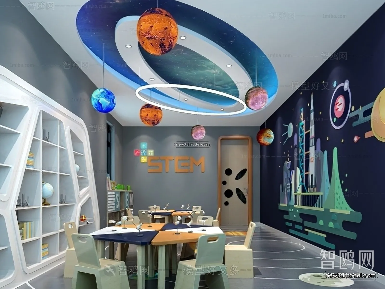 Interior 3D Model of Kindergarten - 3D Scene - 113