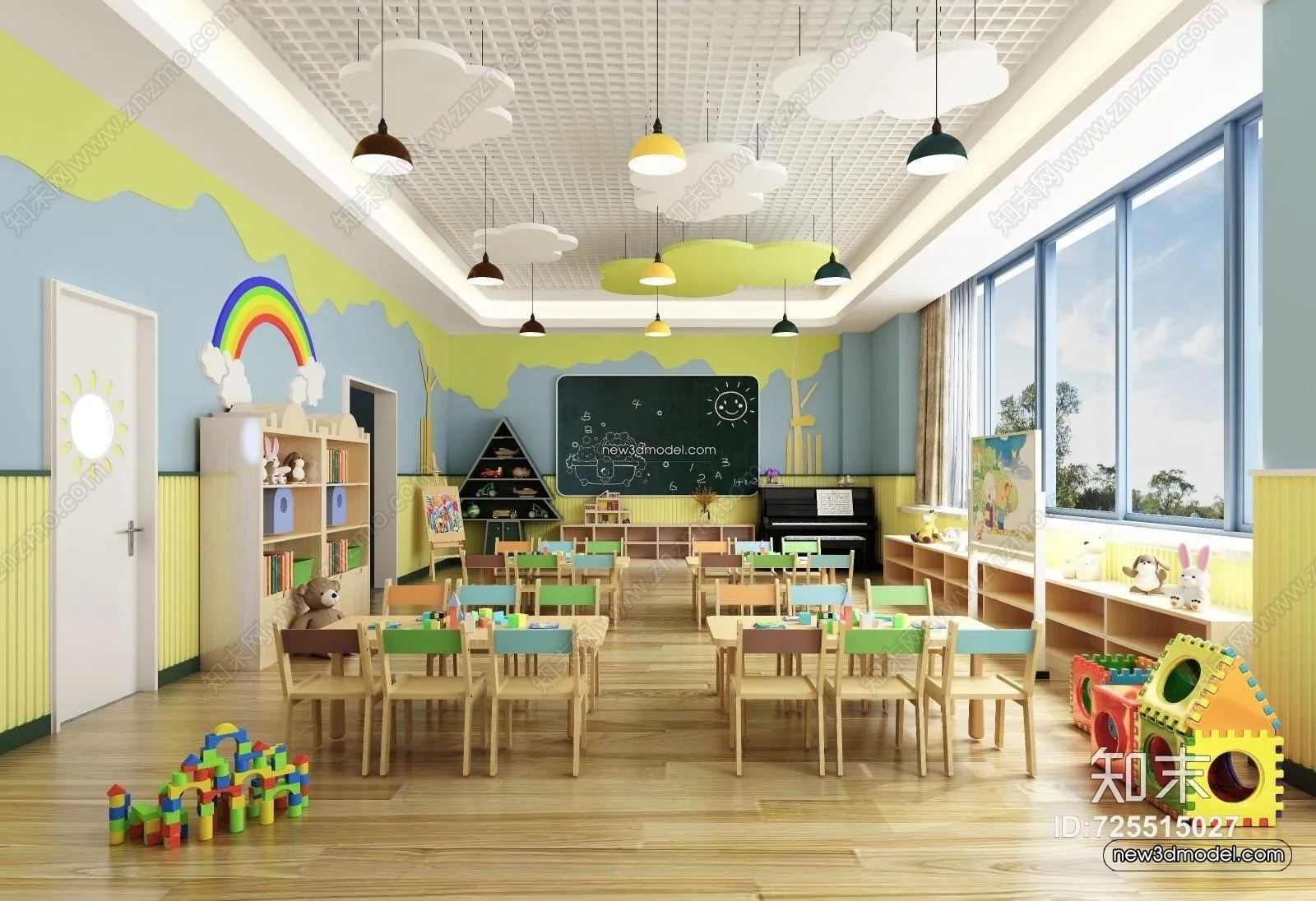 Interior 3D Model of Kindergarten - 3D Scene - 114