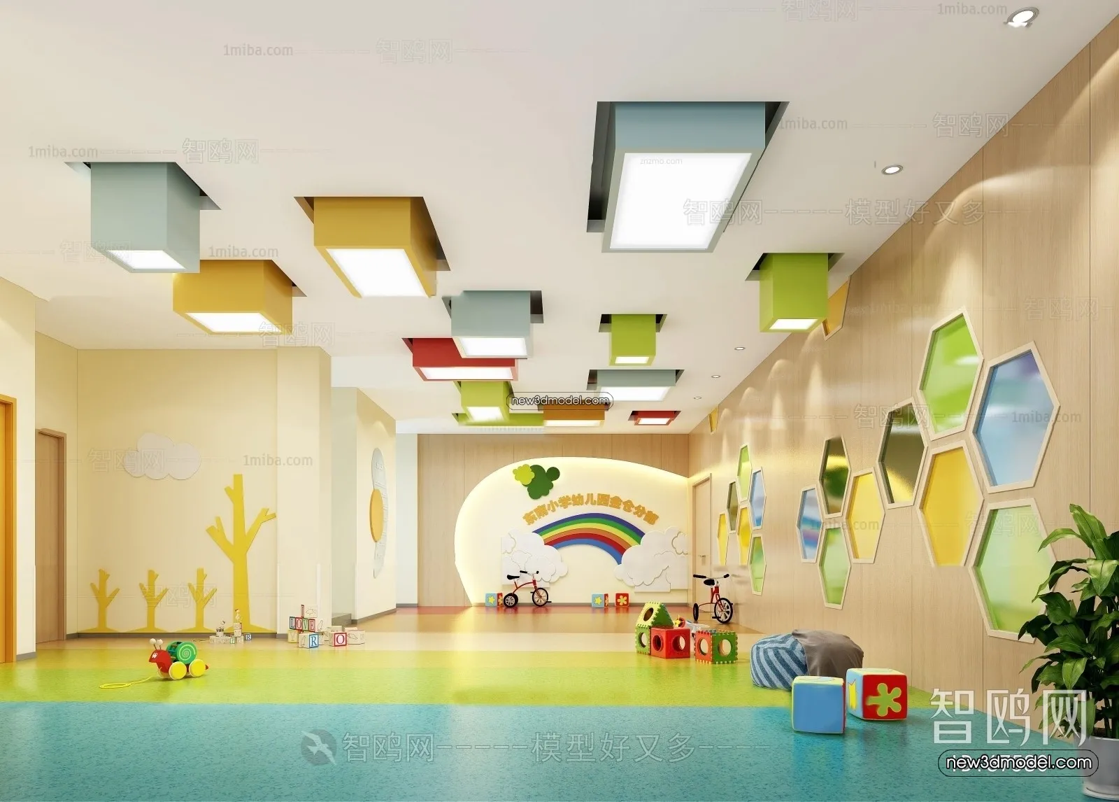 Interior 3D Model of Kindergarten - 3D Scene - 118
