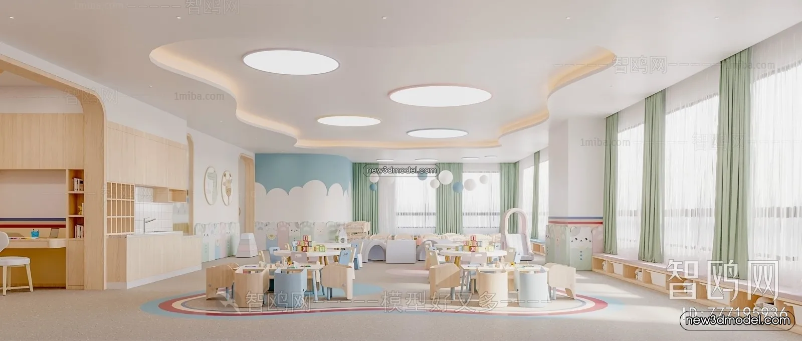 Interior 3D Model of Kindergarten - 3D Scene - 121