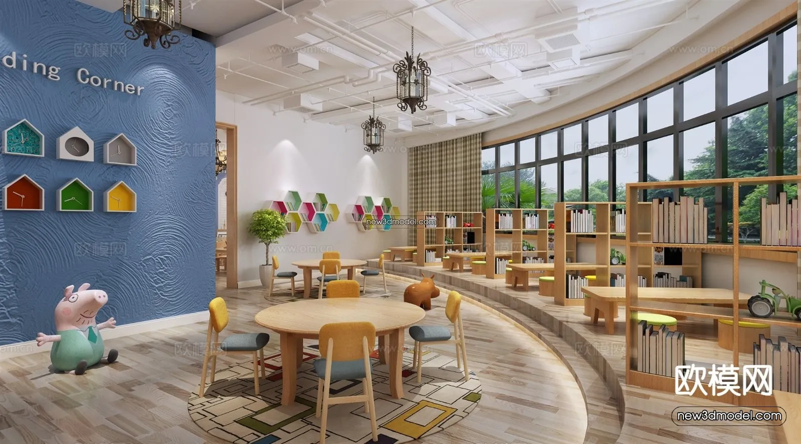 Interior 3D Model of Kindergarten - 3D Scene - 122