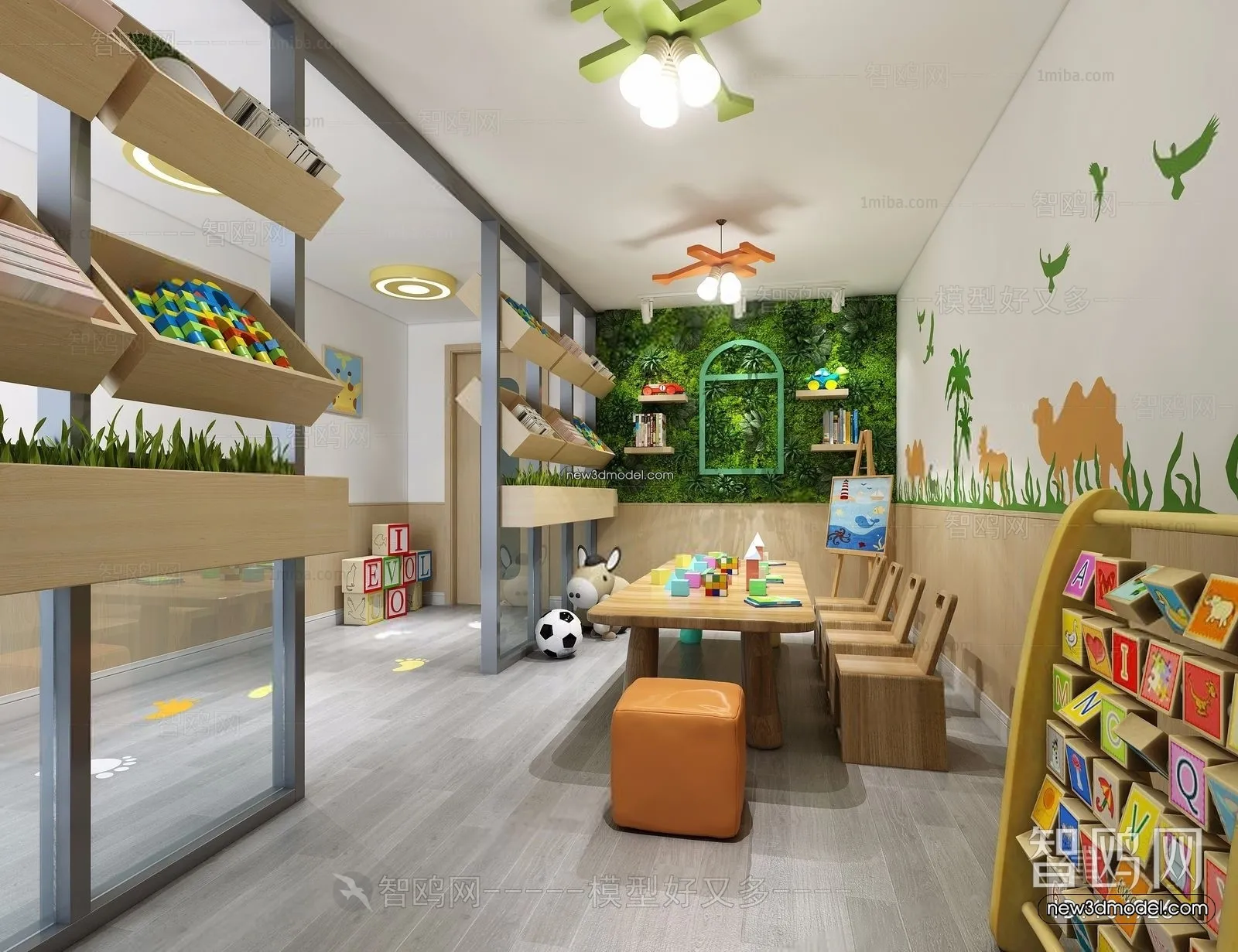 Interior 3D Model of Kindergarten - 3D Scene - 124