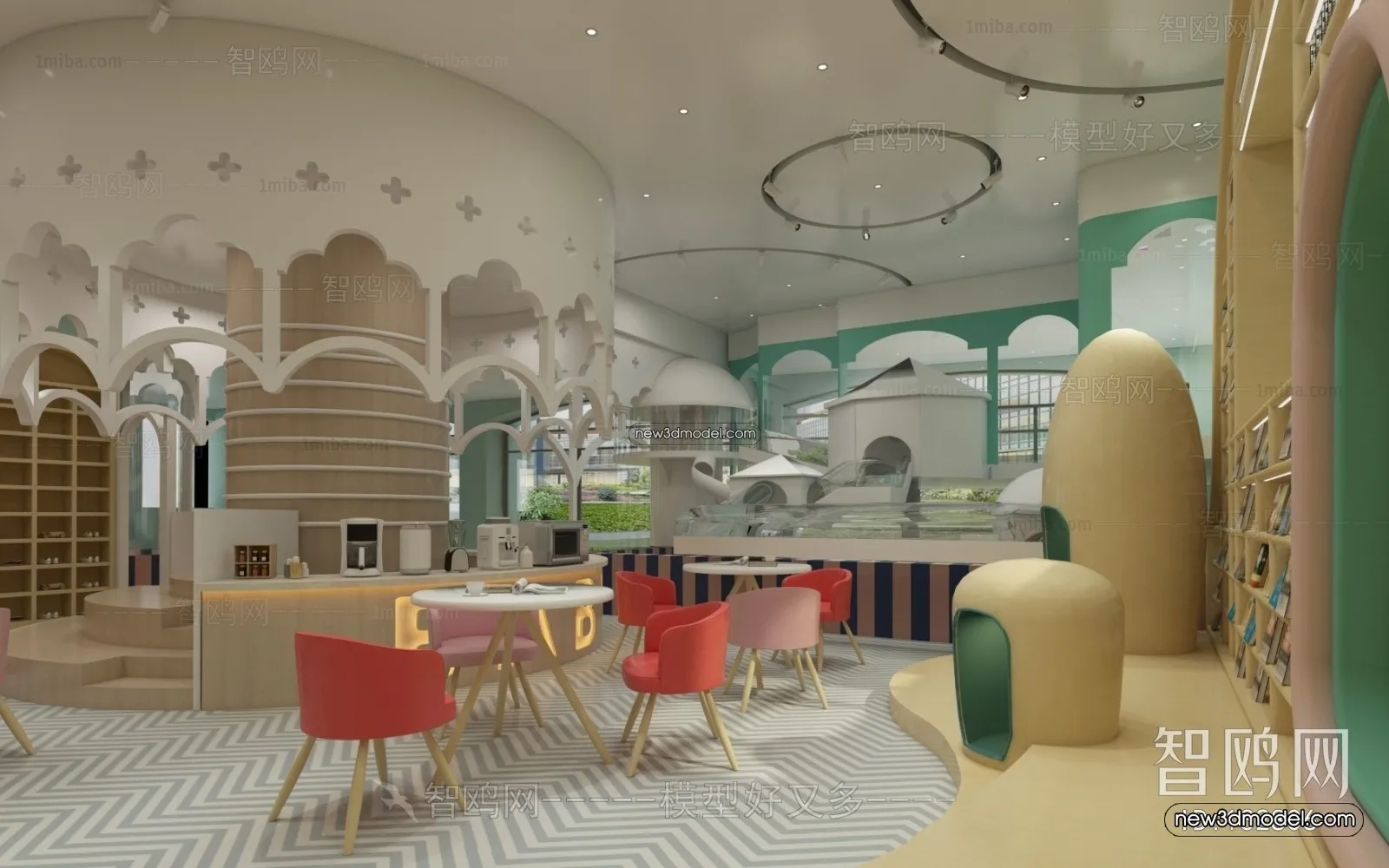 Interior 3D Model of Kindergarten - 3D Scene - 126