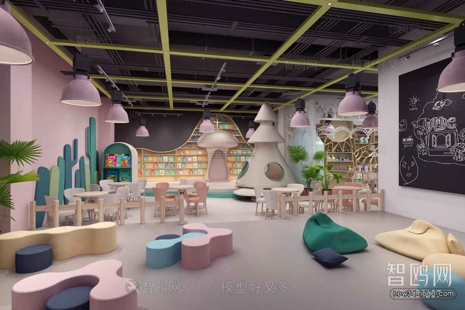 Interior 3D Model of Kindergarten - 3D Scene - 127