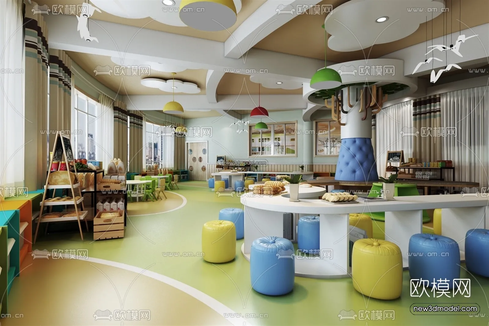 Interior 3D Model of Kindergarten - 3D Scene - 130