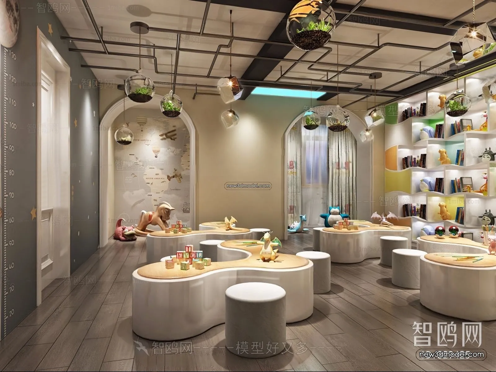 Interior 3D Model of Kindergarten - 3D Scene - 131