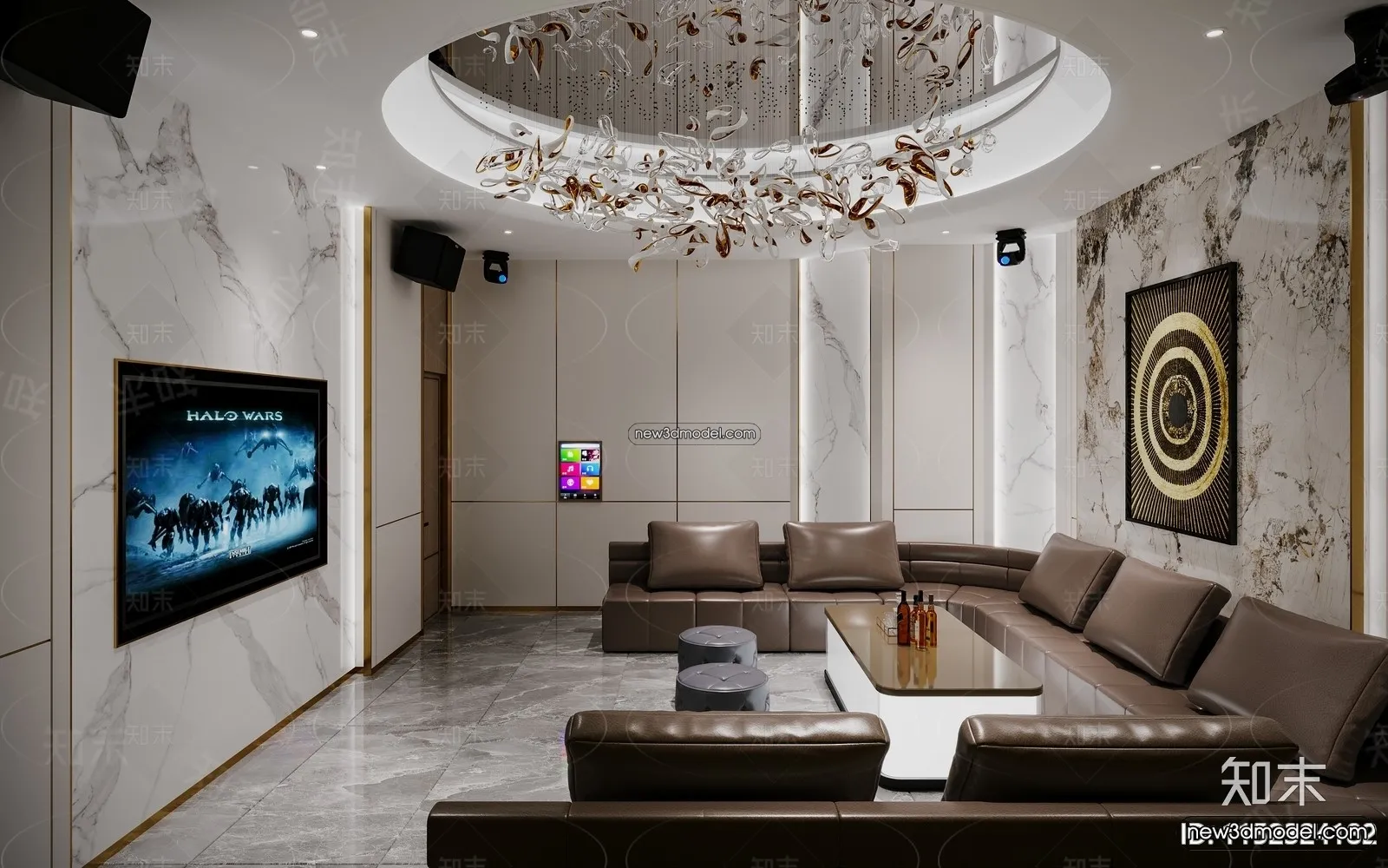 Interior 3D Model of KTV - 3D Blocks - 078