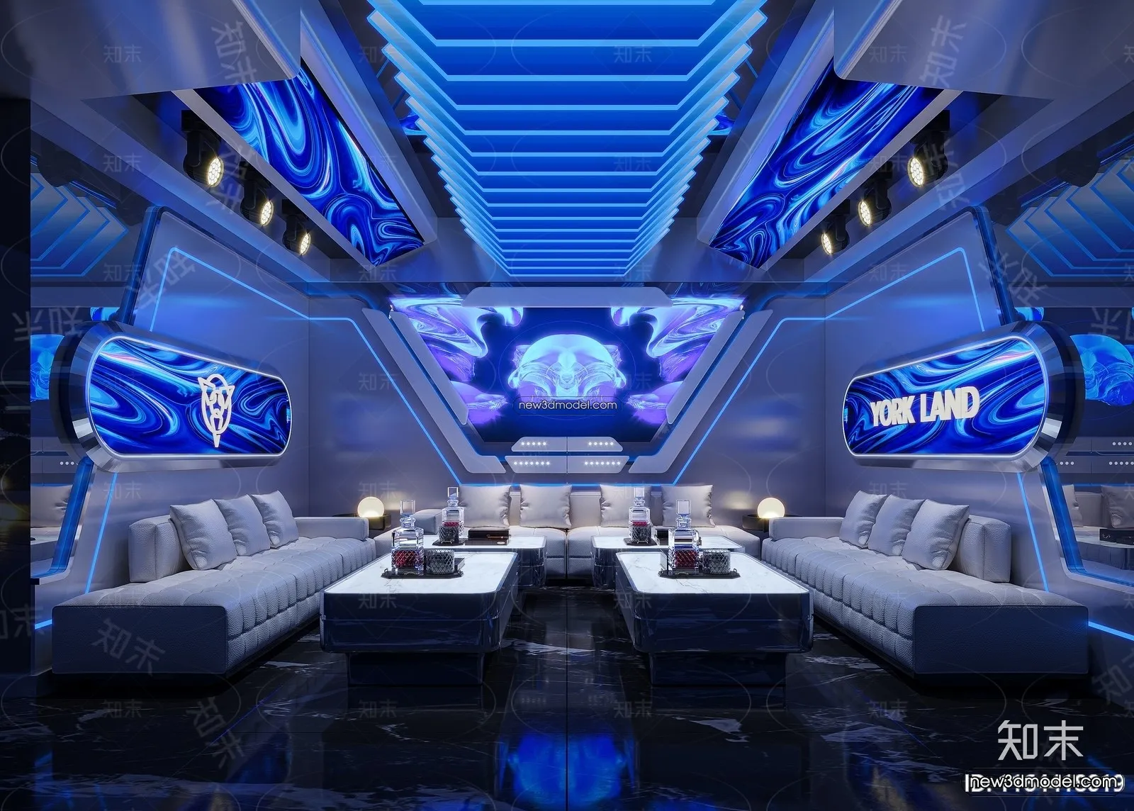 Interior 3D Model of KTV - 3D Blocks - 084