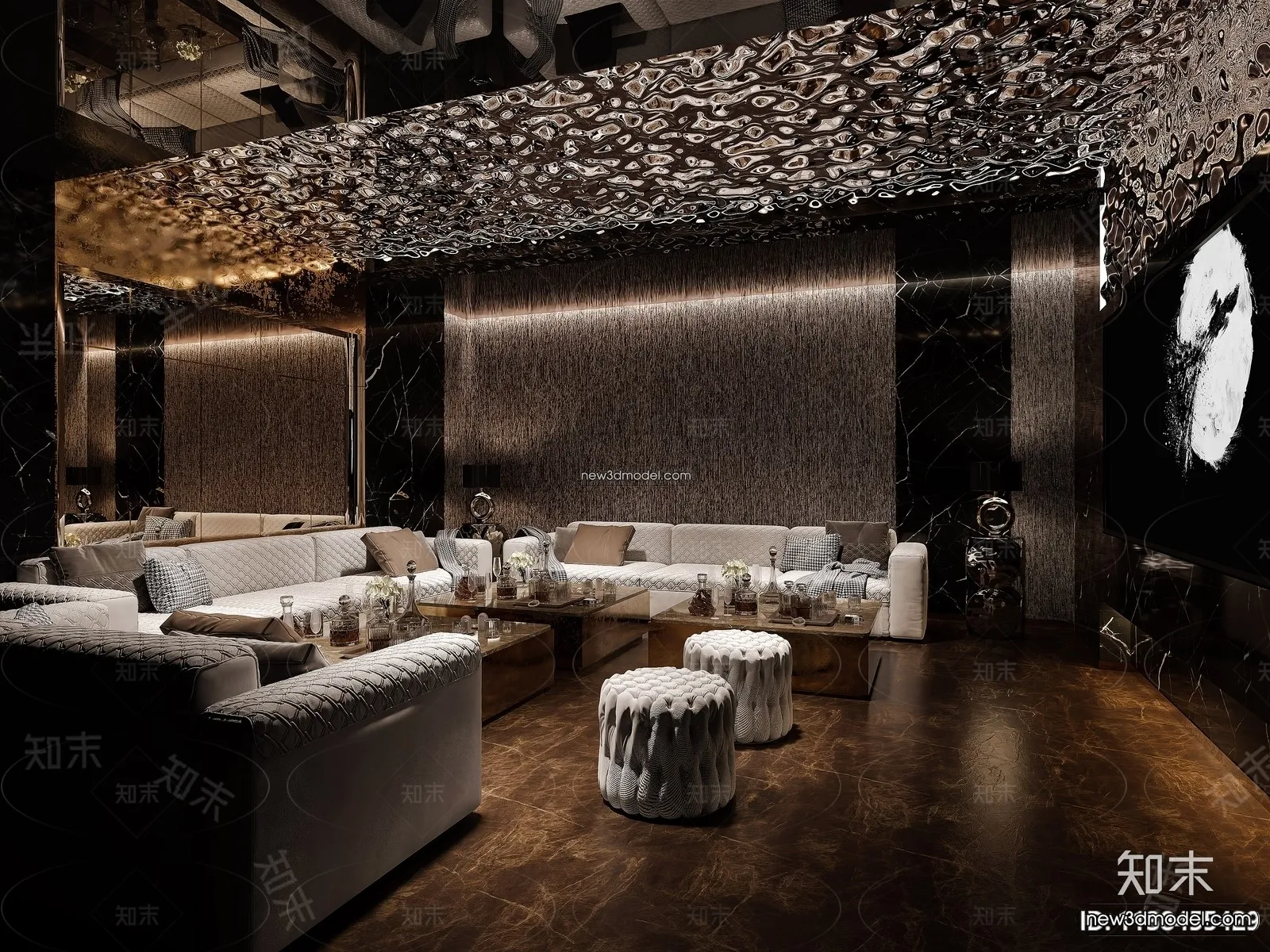 Interior 3D Model of KTV - 3D Blocks - 094