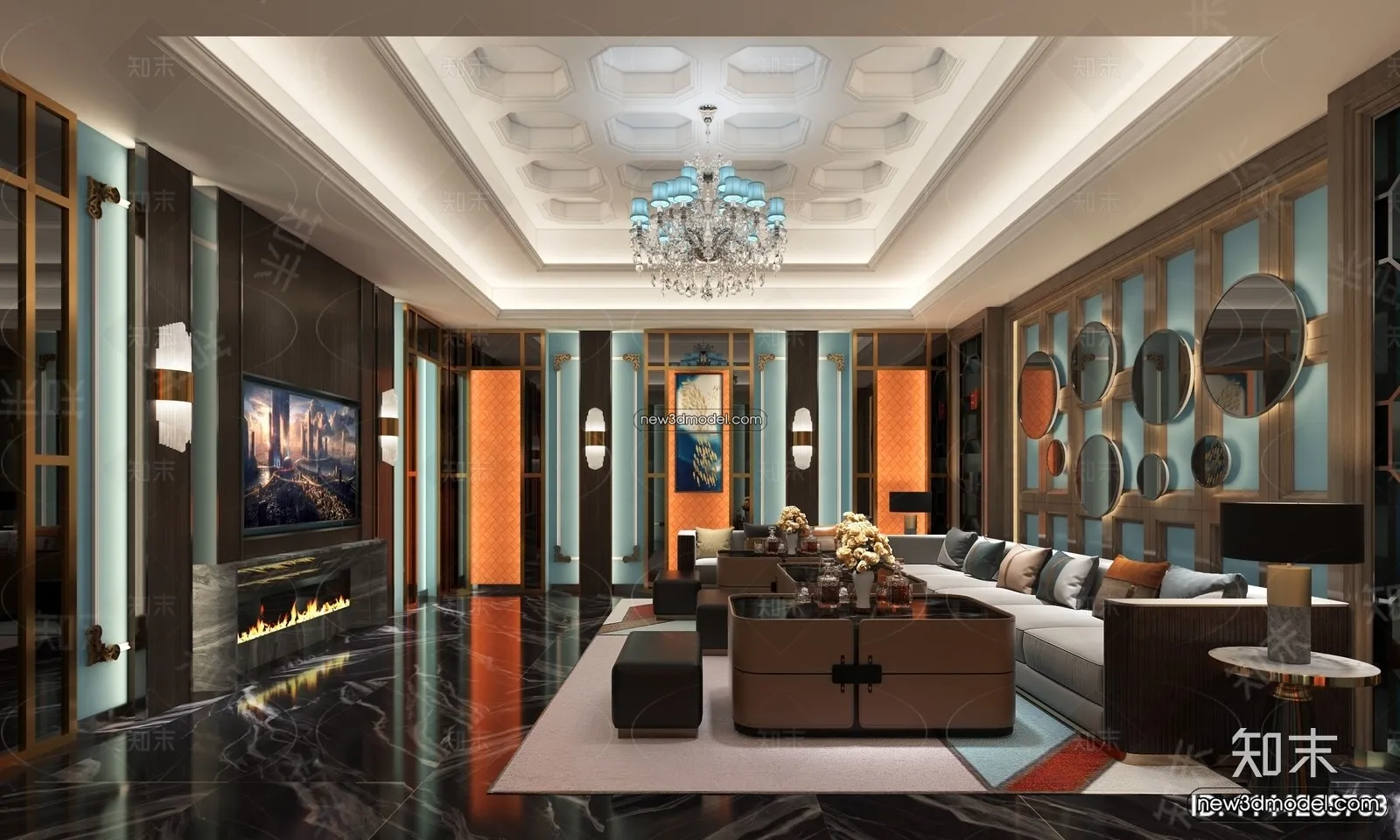 Interior 3D Model of KTV - 3D Blocks - 105