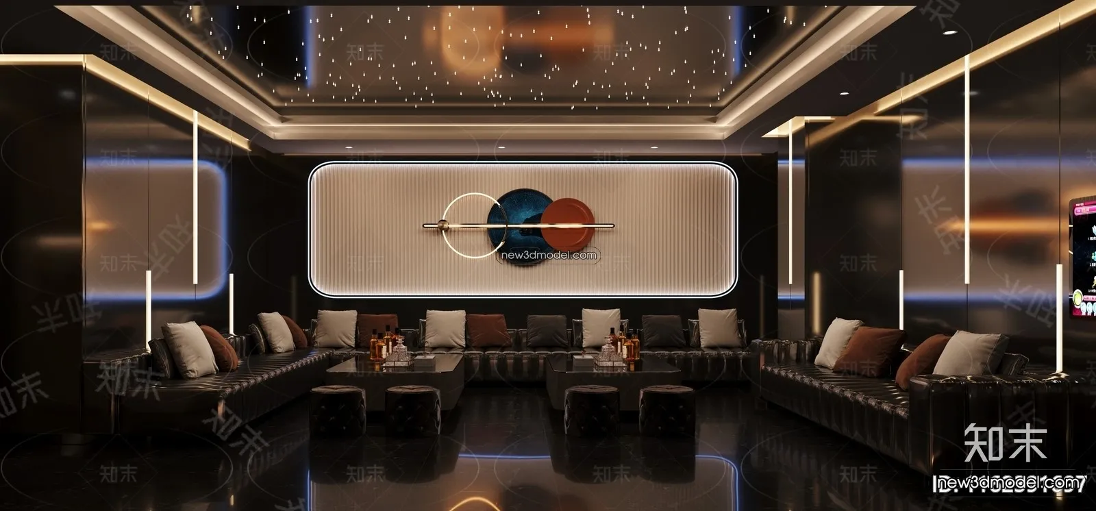 Interior 3D Model of KTV - 3D Blocks - 107