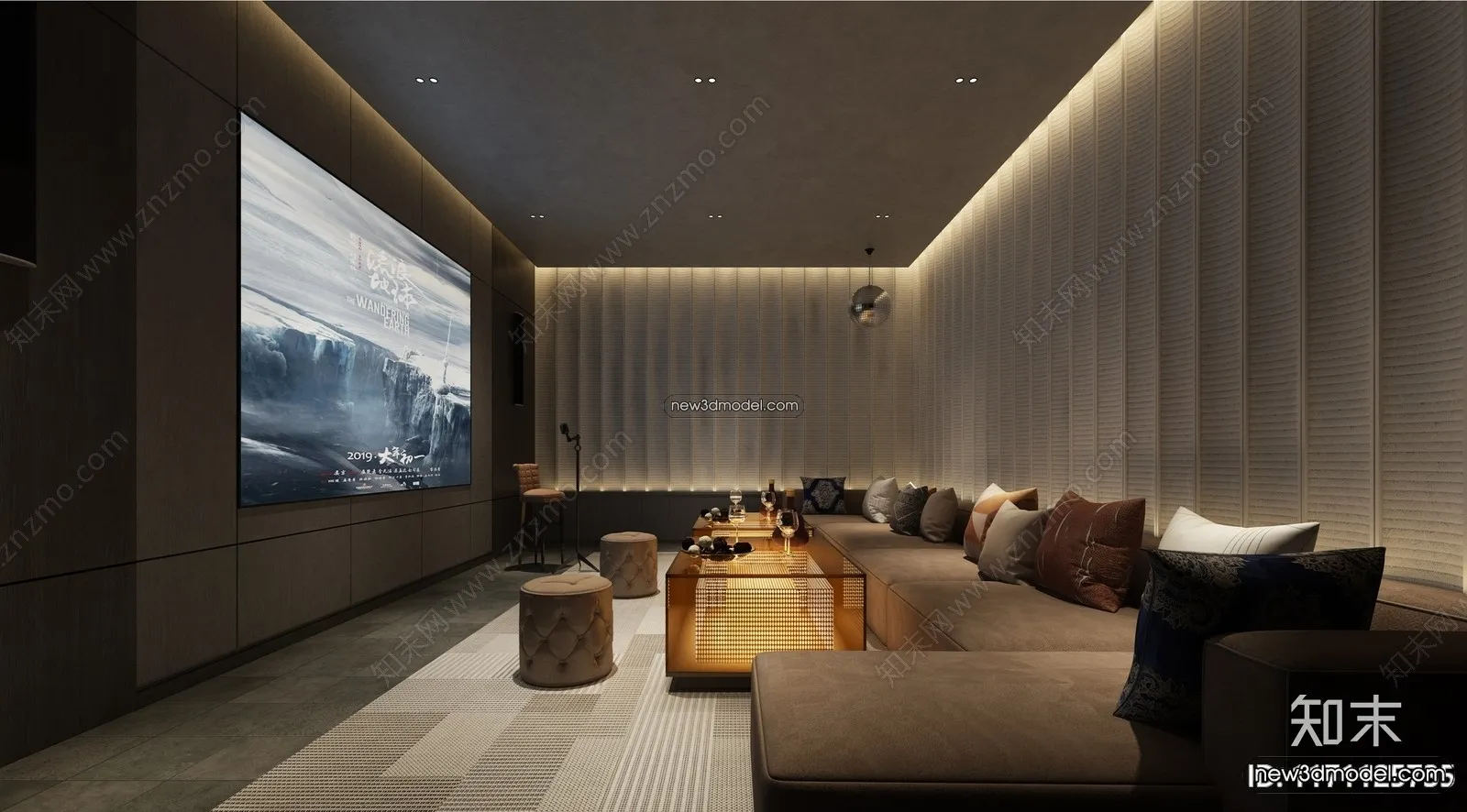 Interior 3D Model of KTV - 3D Blocks - 120