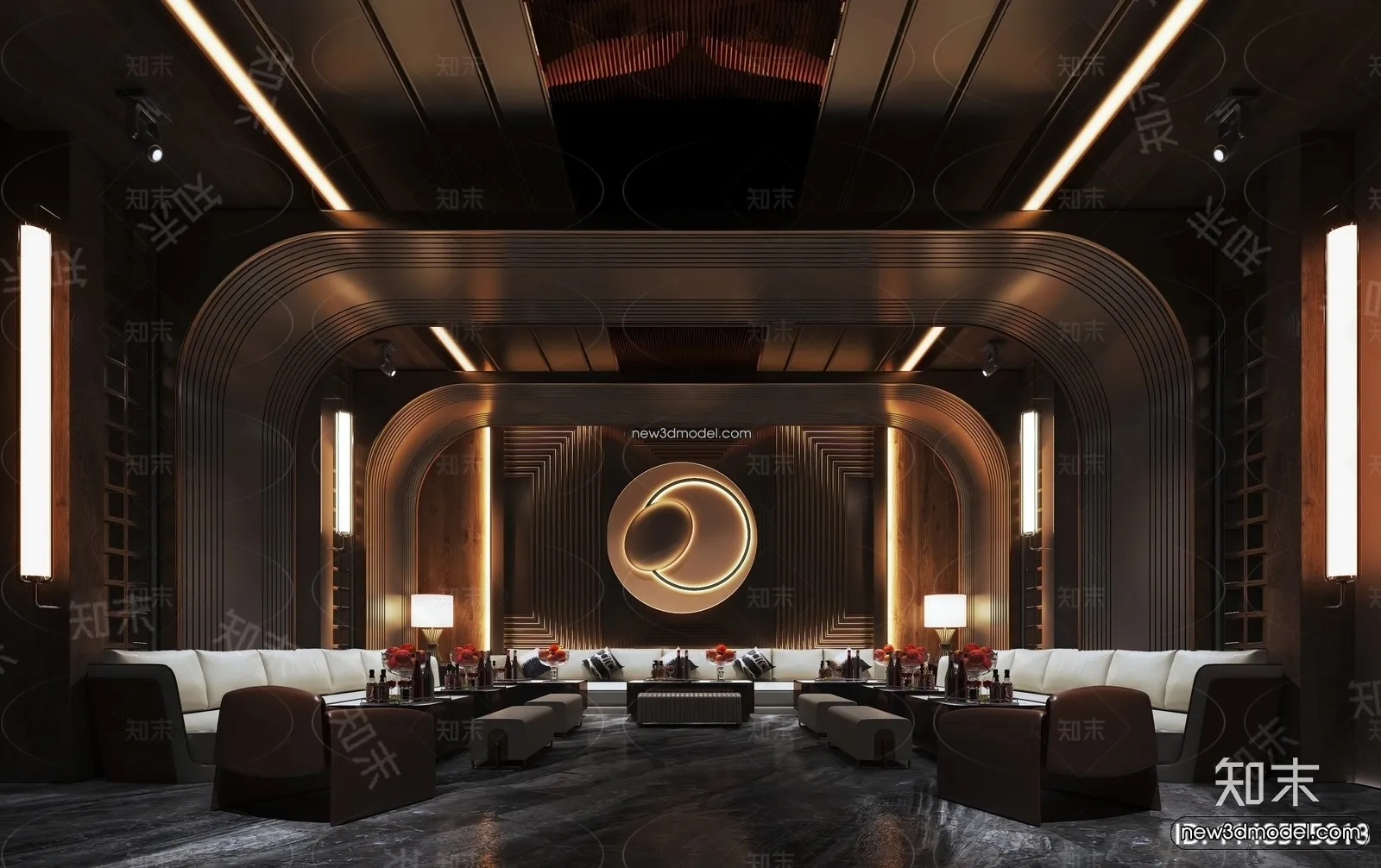 Interior 3D Model of KTV - 3D Blocks - 124