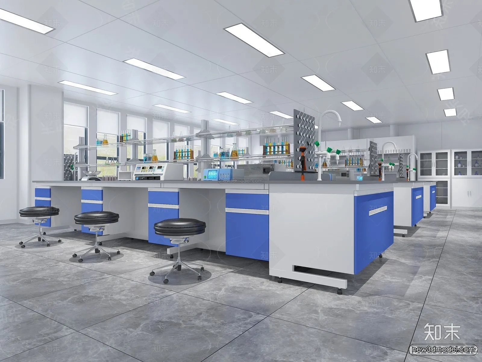 Interior 3D Model of Laboratory - 3D Scene - 013