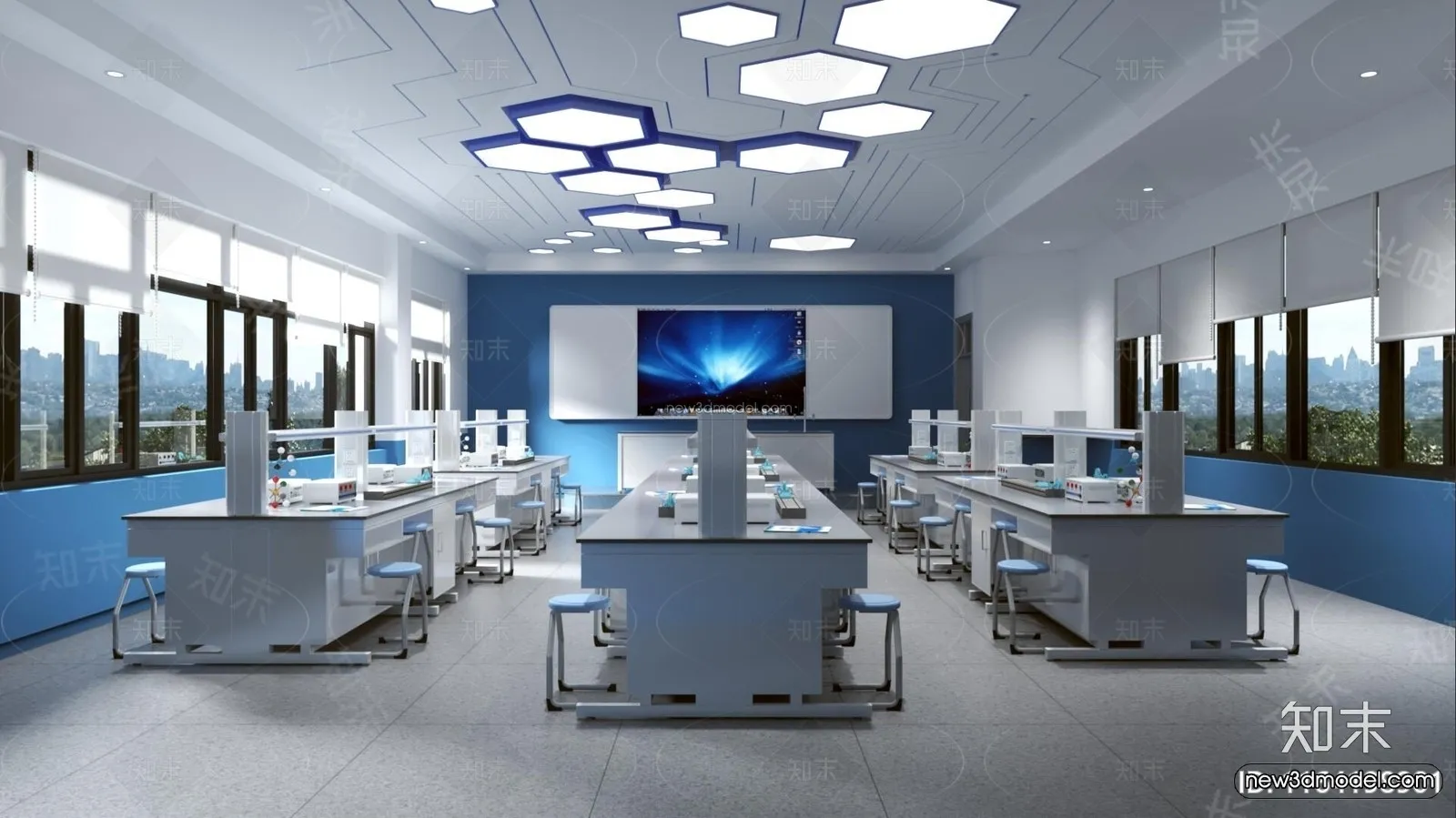 Interior 3D Model of Laboratory - 3D Scene - 014