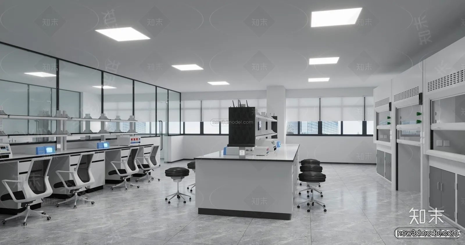 Interior 3D Model of Laboratory - 3D Scene - 015
