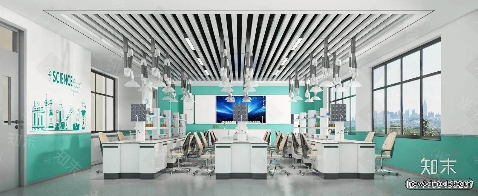 Interior 3D Model of Laboratory - 3D Scene - 022