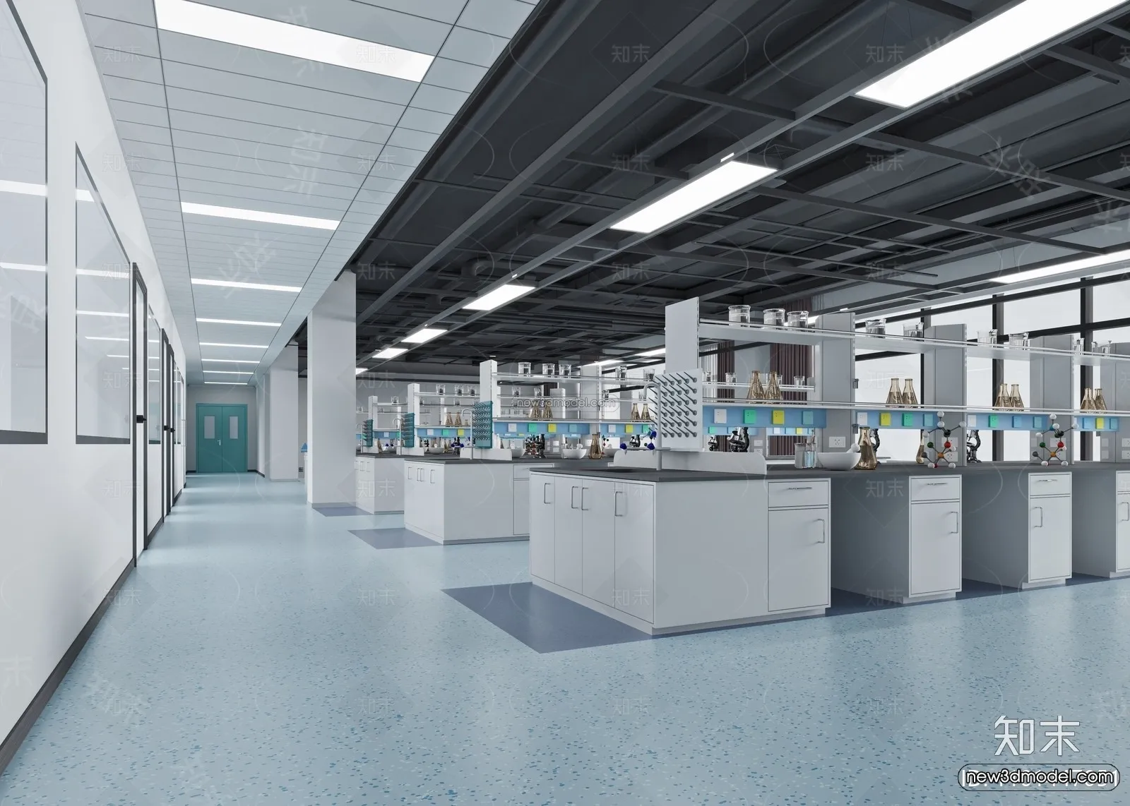 Interior 3D Model of Laboratory - 3D Scene - 034