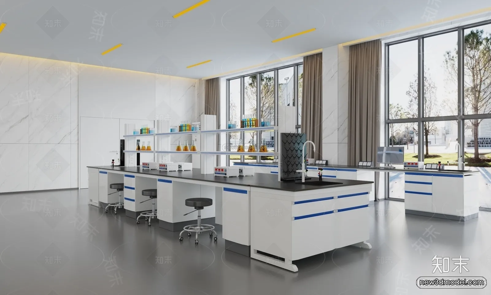 Interior 3D Model of Laboratory - 3D Scene - 035