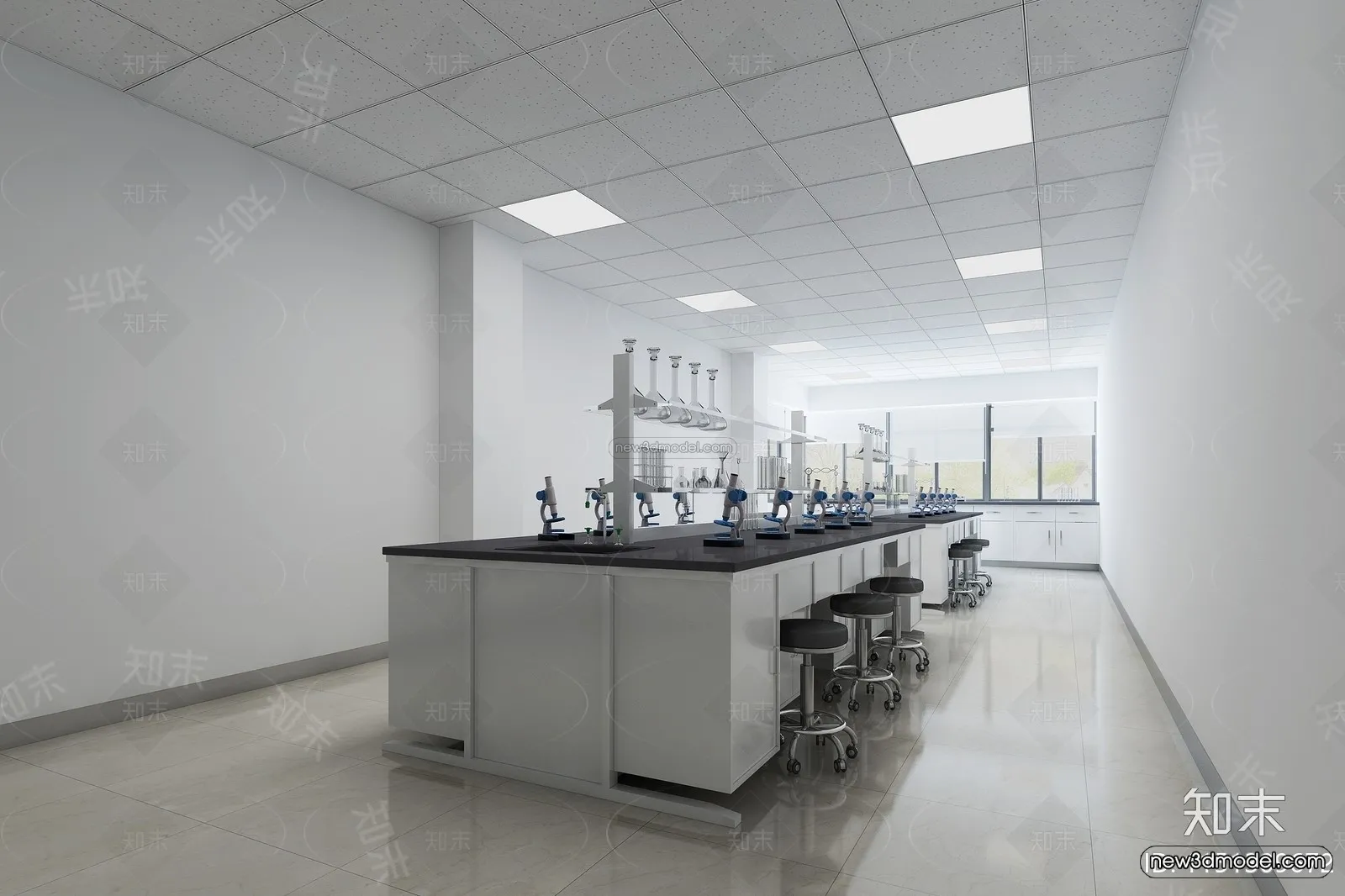 Interior 3D Model of Laboratory - 3D Scene - 041