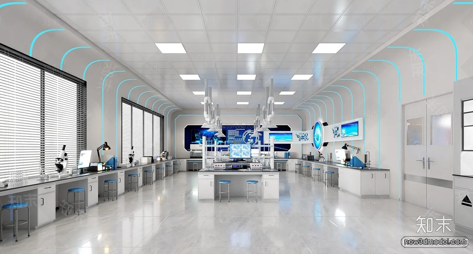 Interior 3D Model of Laboratory - 3D Scene - 045