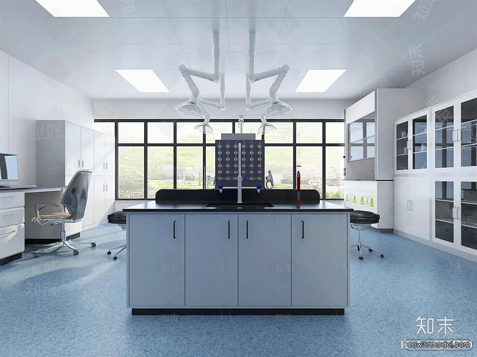 Interior 3D Model of Laboratory - 3D Scene - 054