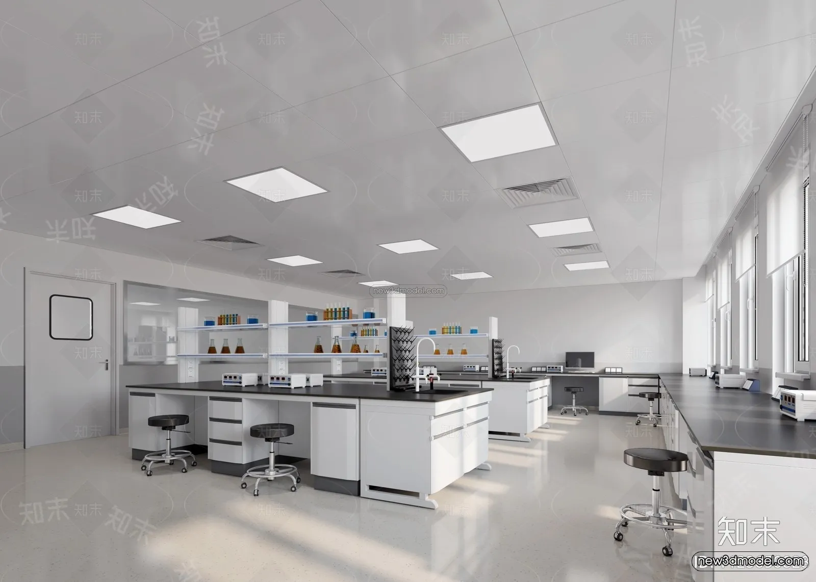 Interior 3D Model of Laboratory - 3D Scene - 062