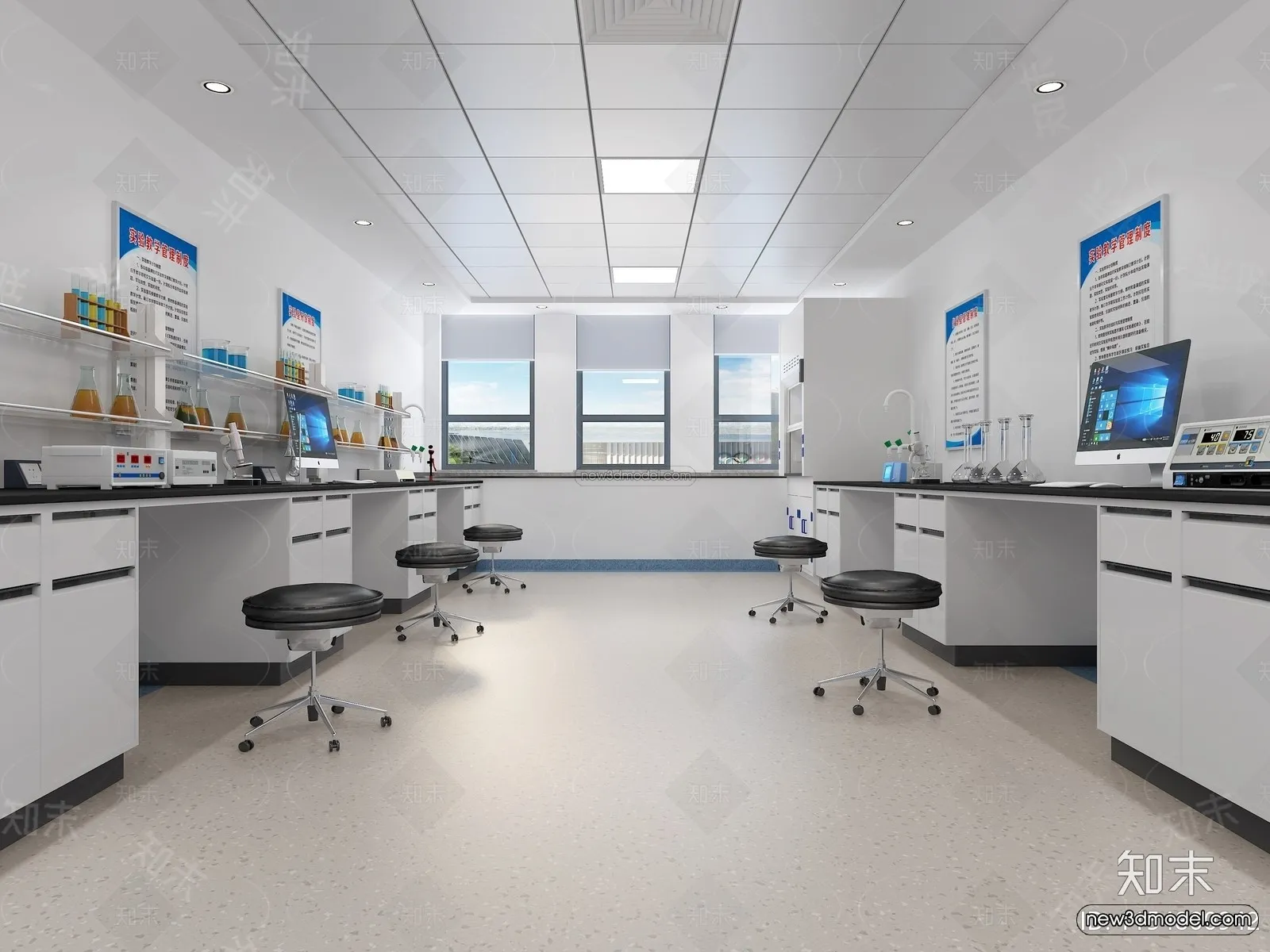 Interior 3D Model of Laboratory - 3D Scene - 064