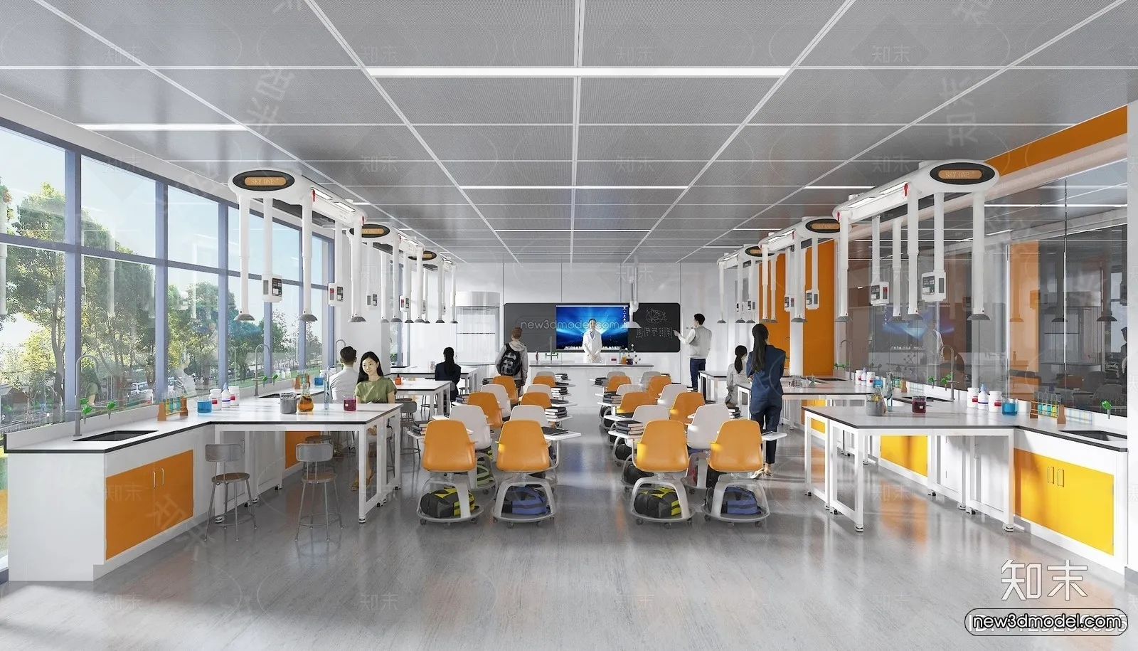 Interior 3D Model of Laboratory - 3D Scene - 083