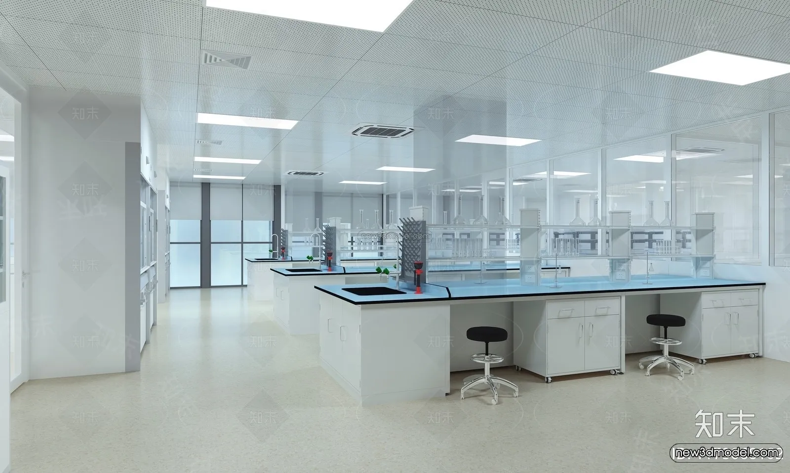 Interior 3D Model of Laboratory - 3D Scene - 088