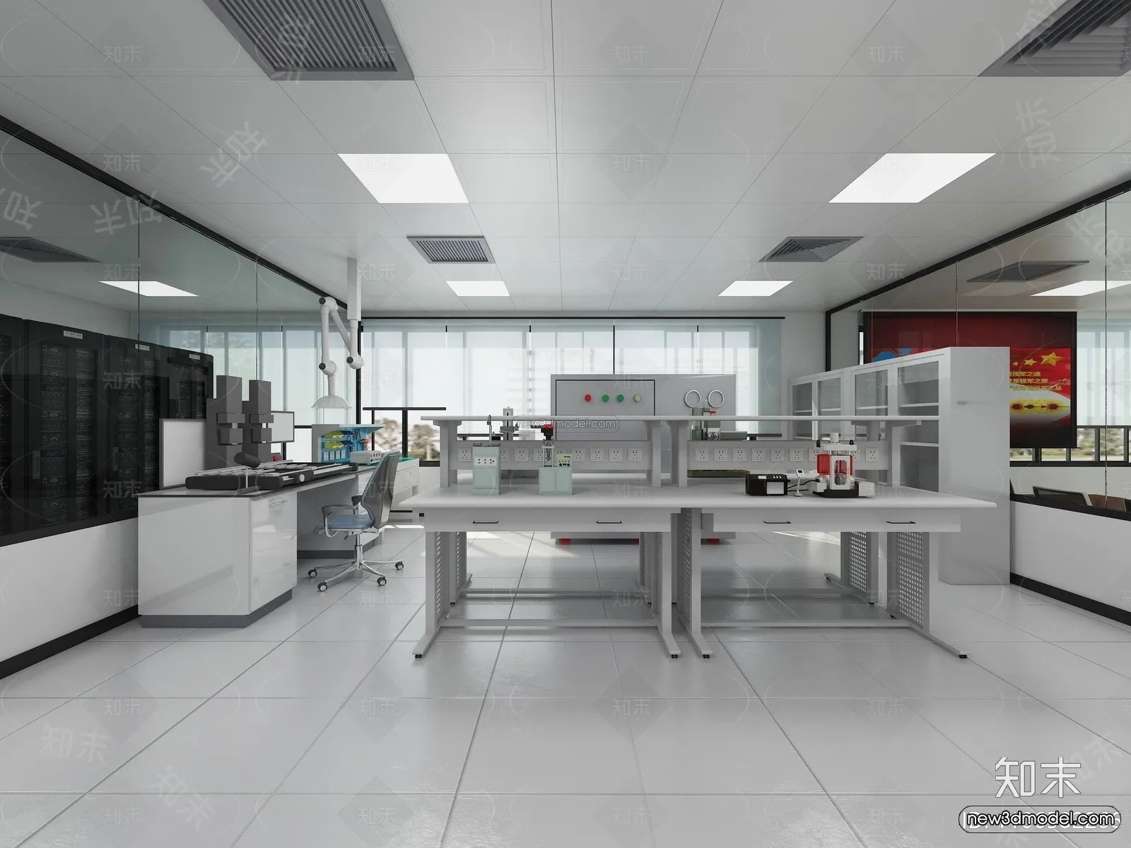 Interior 3D Model of Laboratory - 3D Scene - 095
