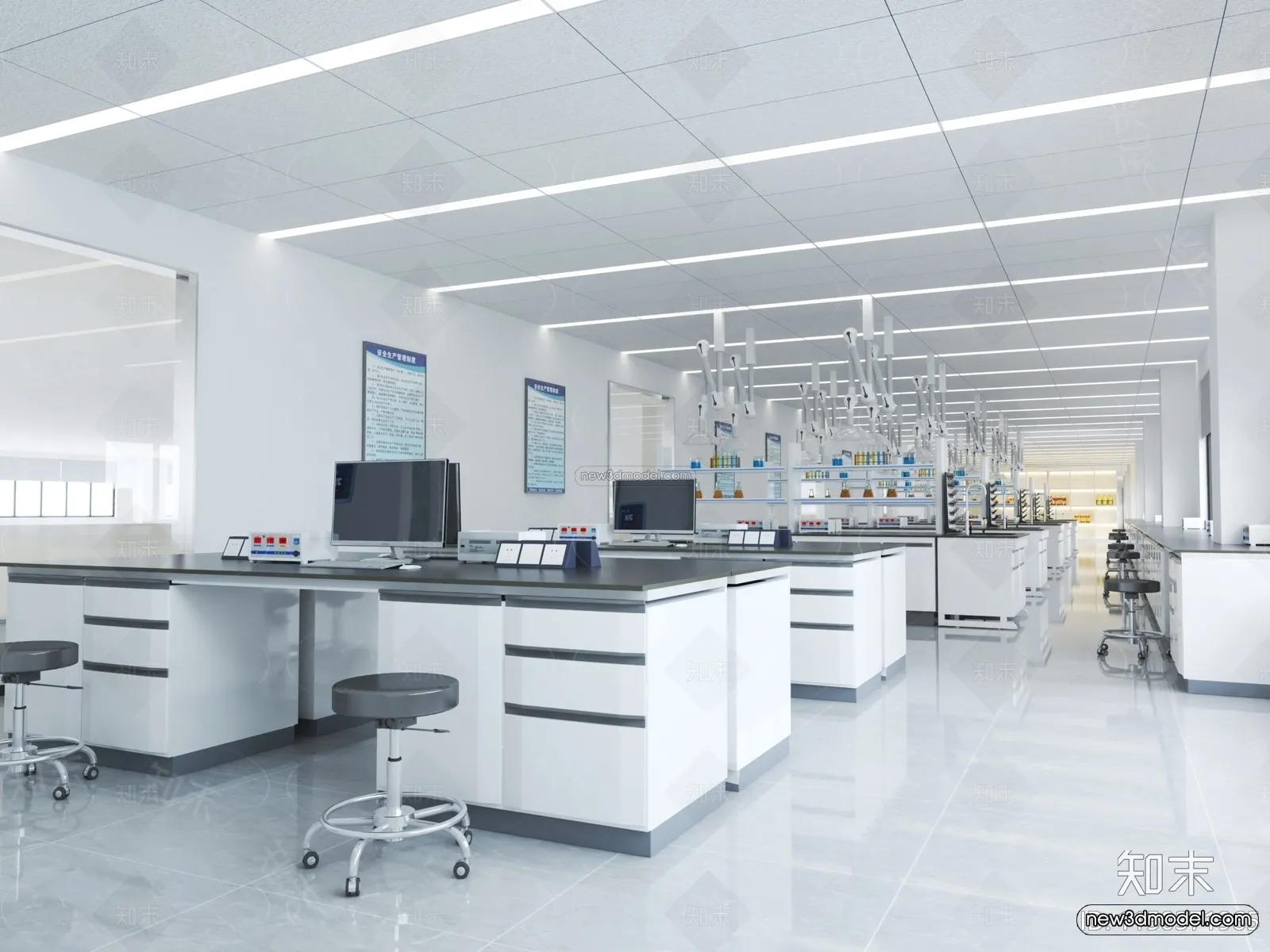 Interior 3D Model of Laboratory - 3D Scene - 096
