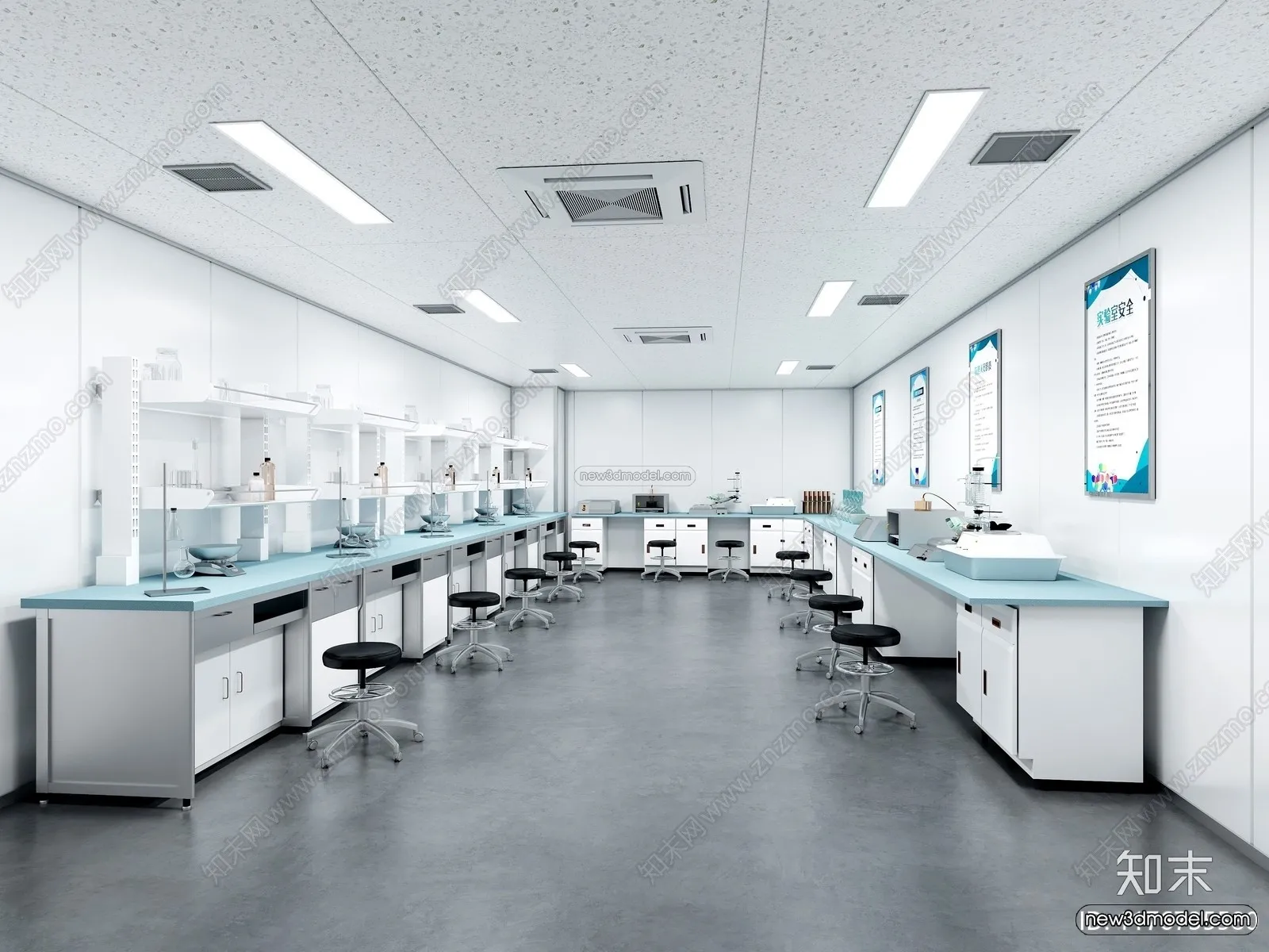 Interior 3D Model of Laboratory - 3D Scene - 097