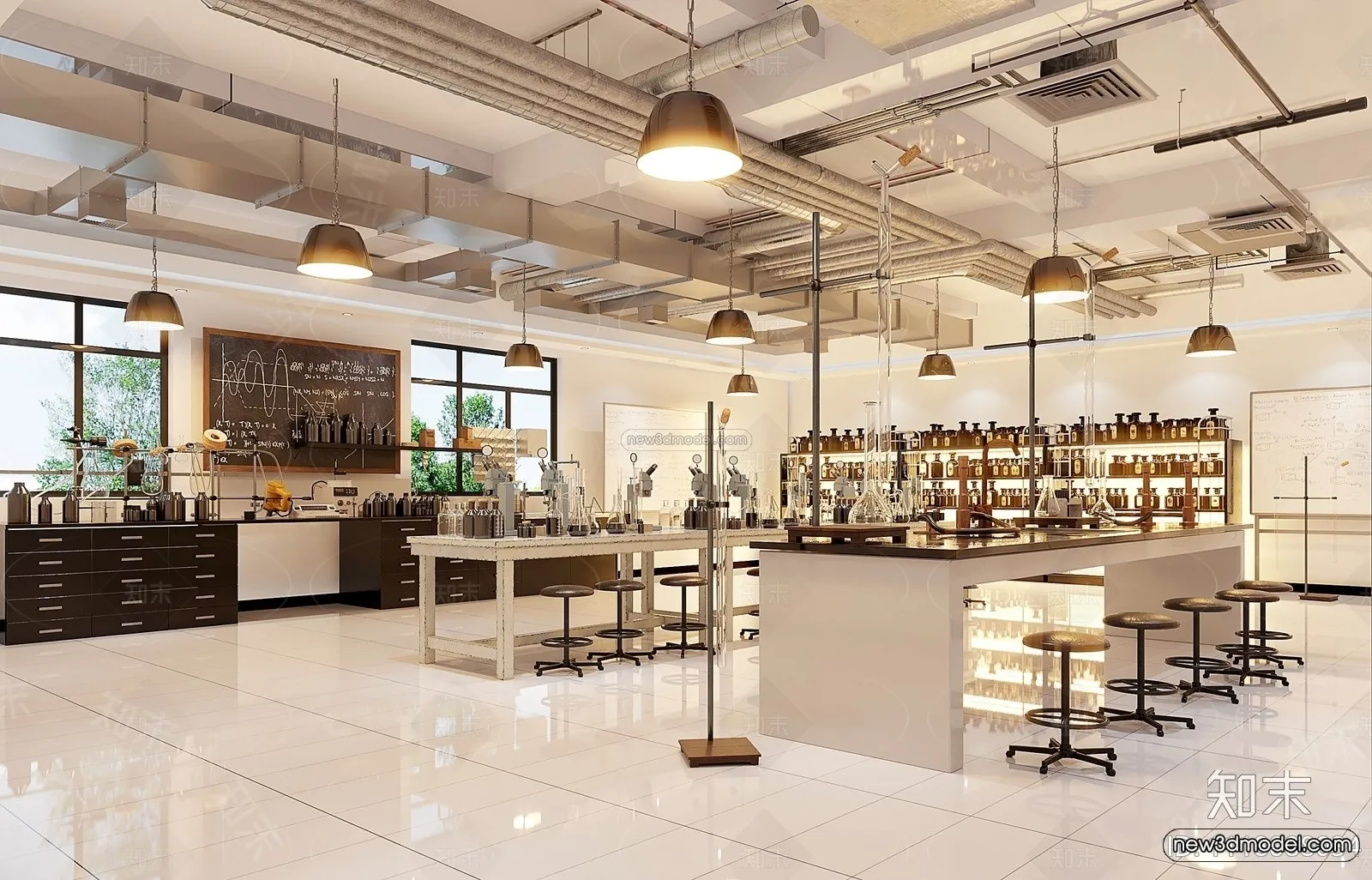 Interior 3D Model of Laboratory - 3D Scene - 105