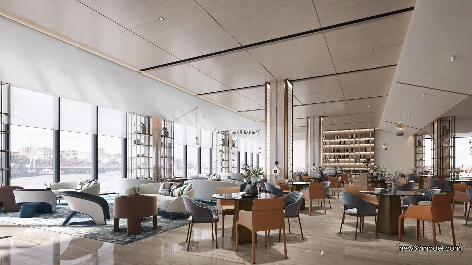 Interior 3D Model of Sales Office - 3D Scene - 001