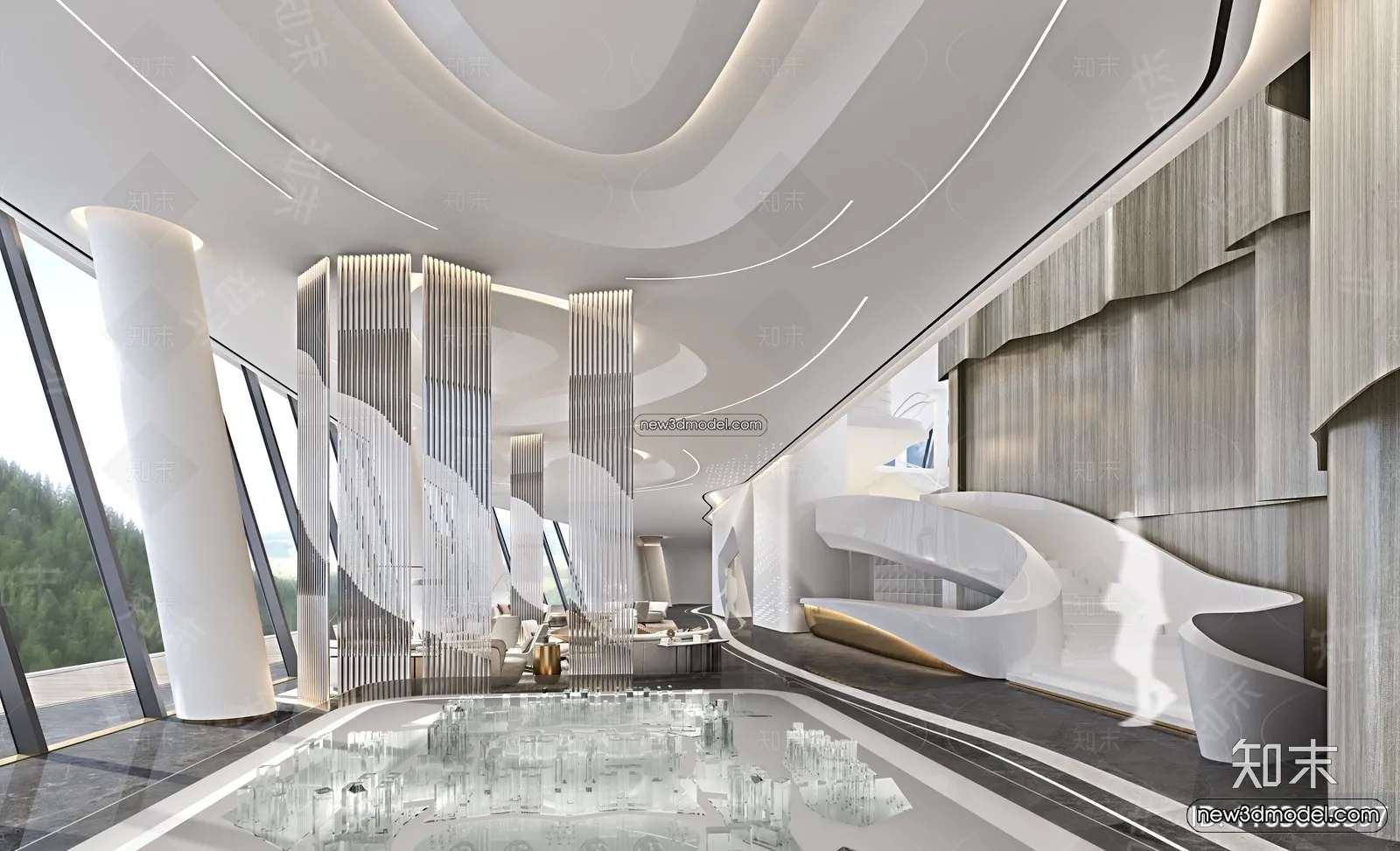 Interior 3D Model of Sales Office - 3D Scene - 003