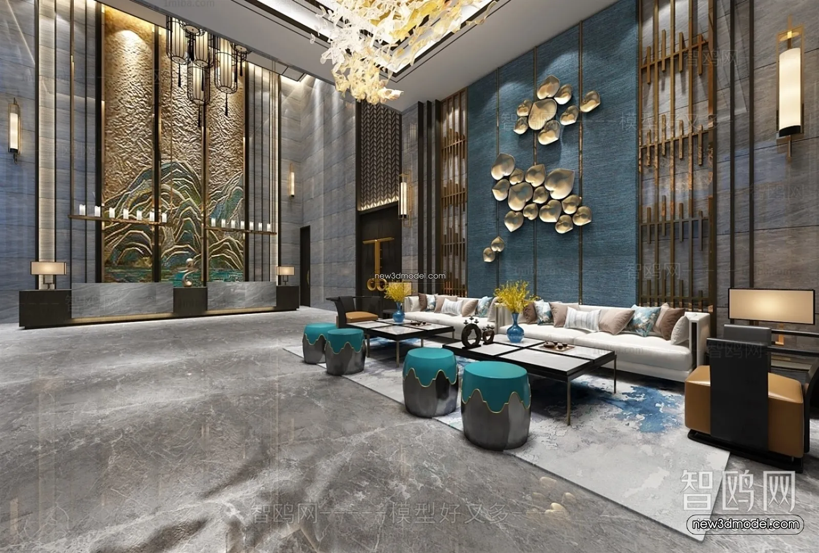 Interior 3D Model of Sales Office - 3D Scene - 005