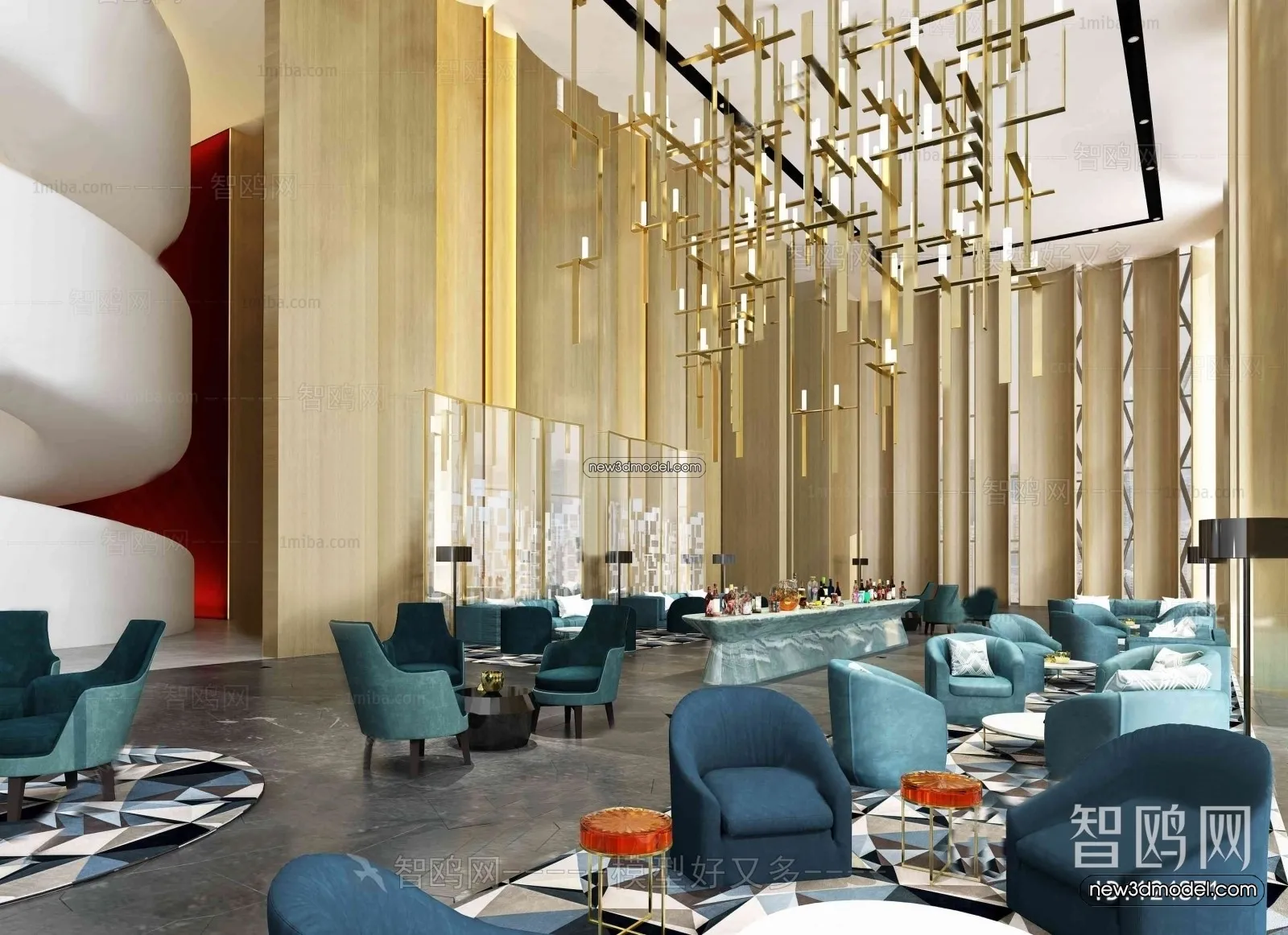 Interior 3D Model of Sales Office - 3D Scene - 007