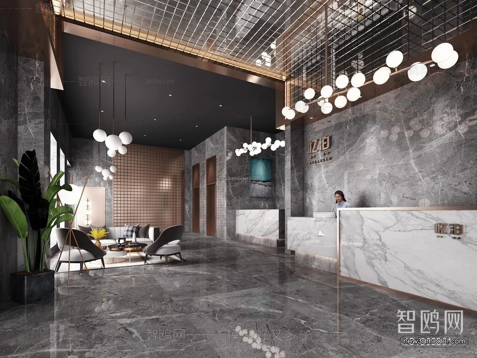 Interior 3D Model of Sales Office - 3D Scene - 008